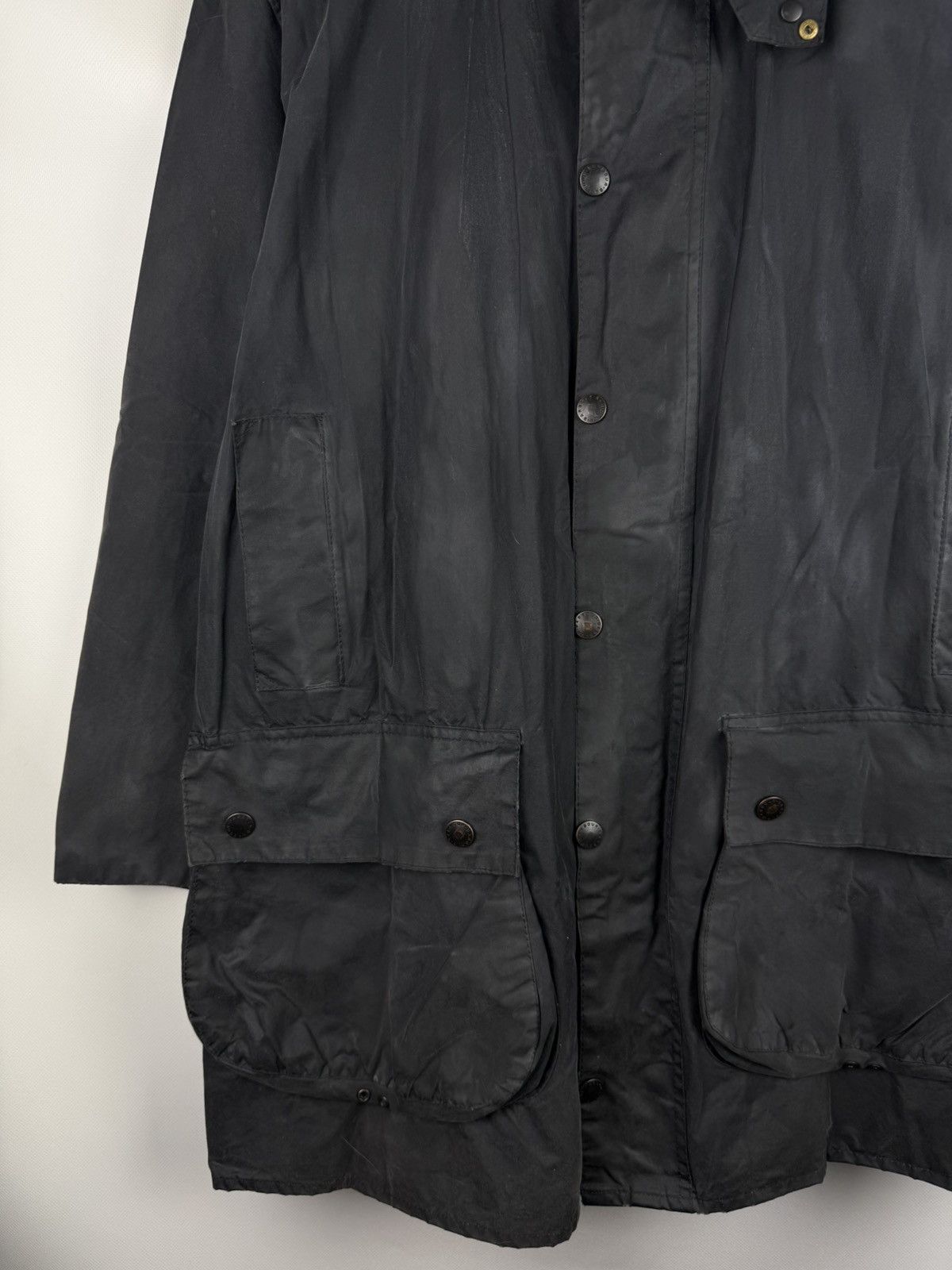 Barbour Barbour A205 Border Vintage Wax Waxed Cotton Hunting Jacket Size US XL / EU 56 / 4 - 5 Thumbnail