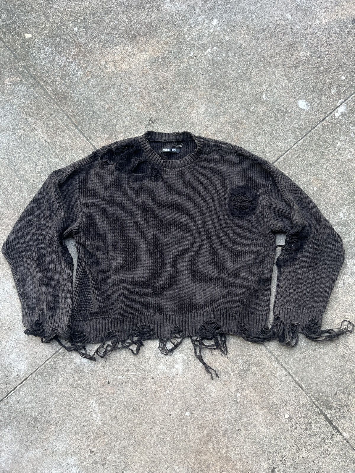 Troubled Waters Troubled Waters Damaged Knit Sweater | Grailed