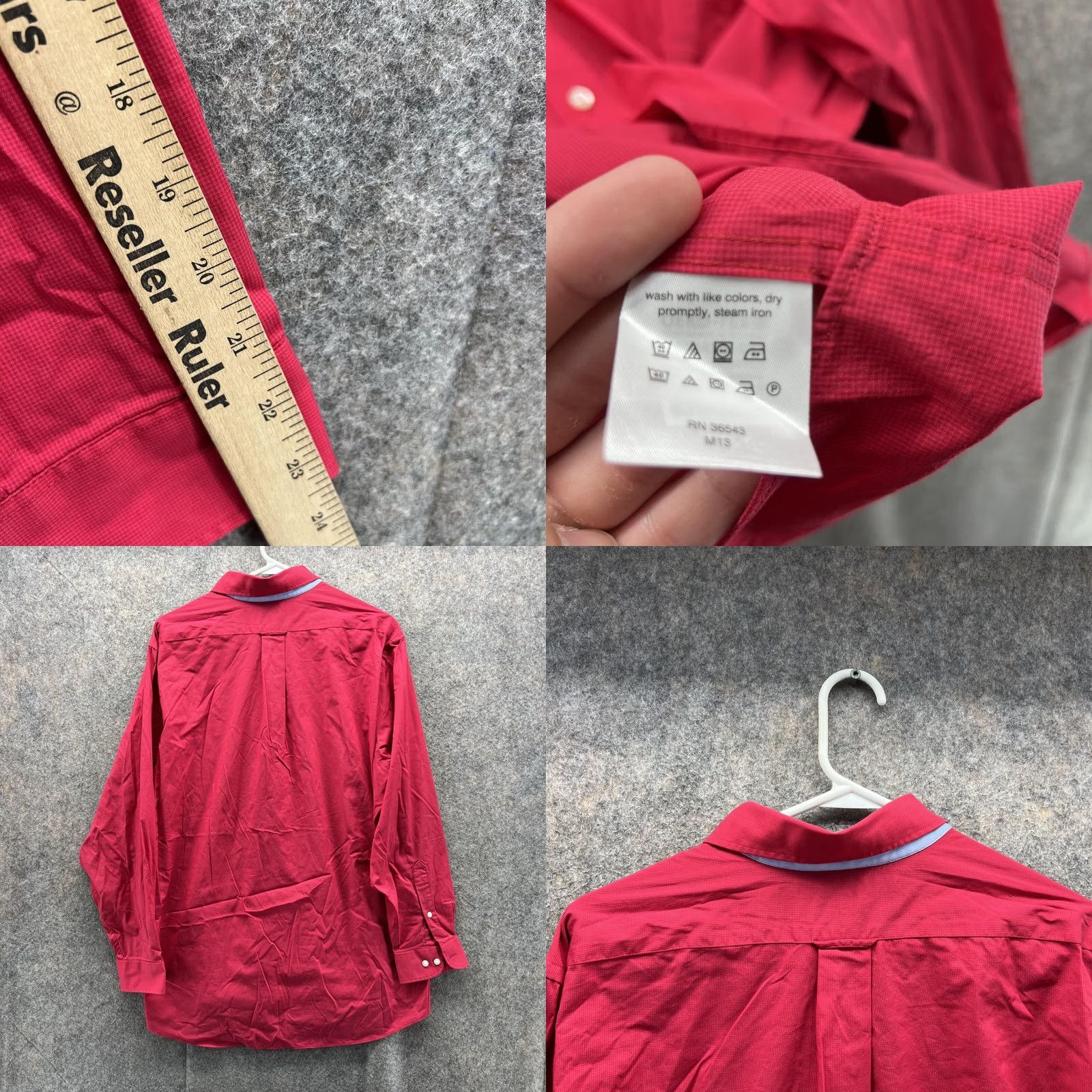 Izod Izod Shirt Men Large Adult Red Casual Button Down Preppy Regular Fit Size US L / EU 52-54 / 3 - 8 Thumbnail