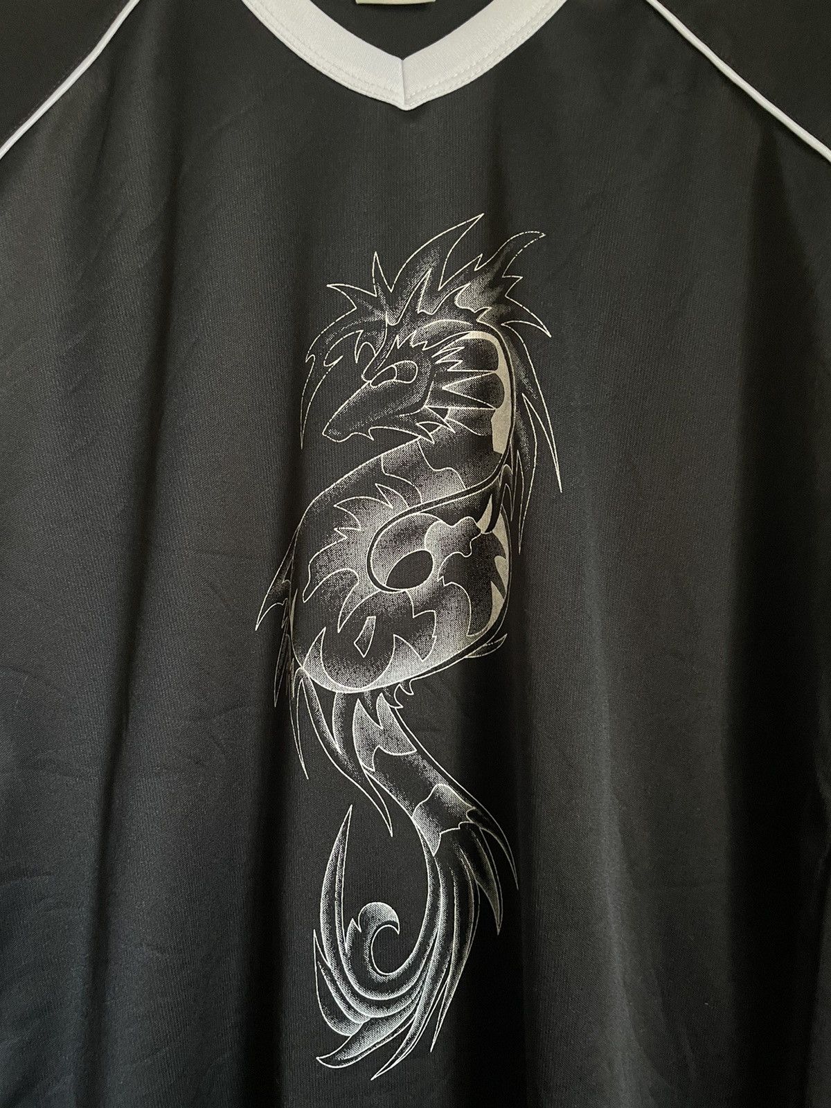 Japanese Brand Crazy Baggy Vintage Y2K Dragon Tribel Skulls Flames Cyber Size US XL / EU 56 / 4 - 6 Thumbnail