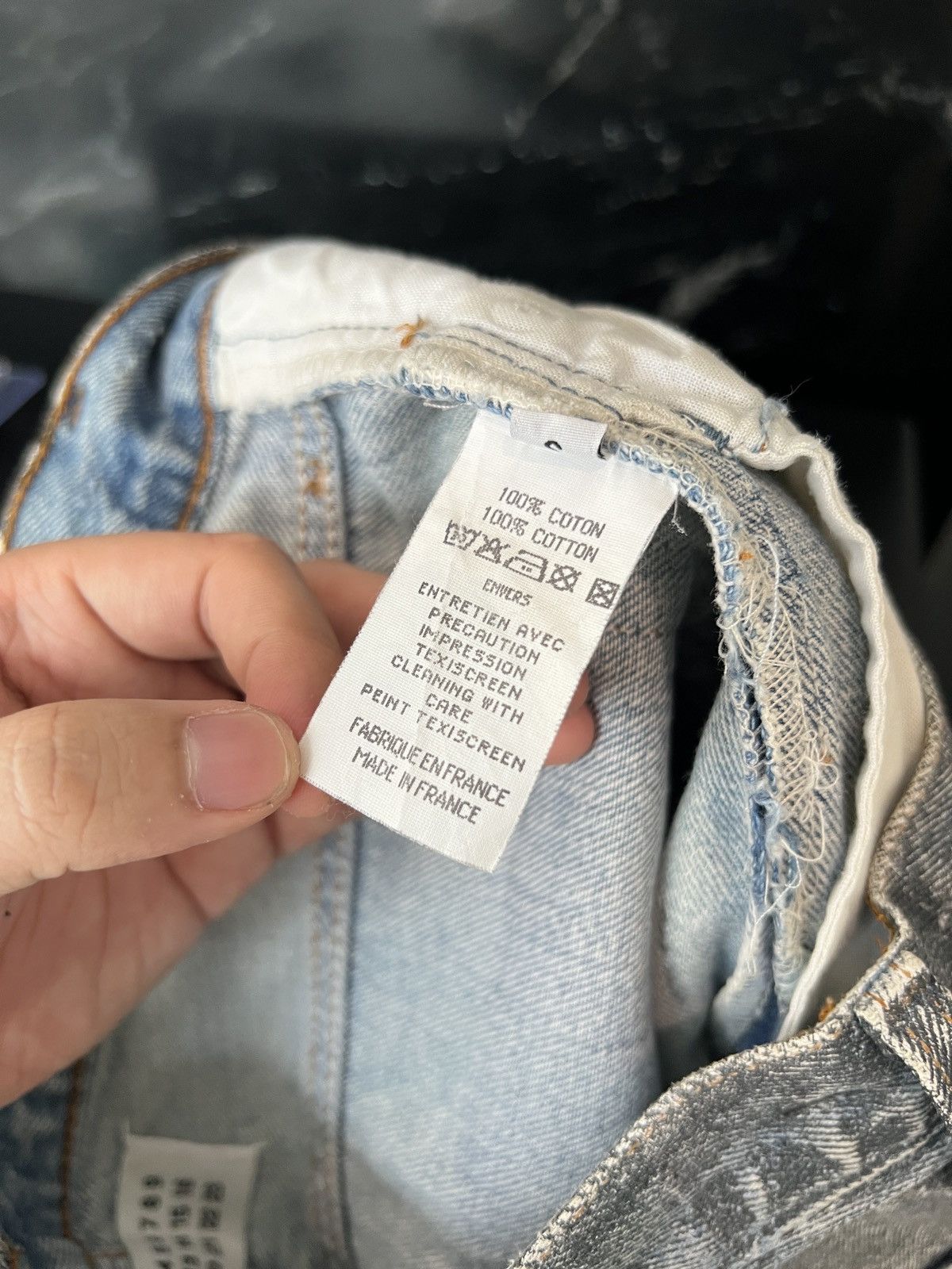 Maison Margiela 2005 ARTISANAL Martin Margiela Grey Painted Denim Size US 32 / EU 48 - 6 Thumbnail