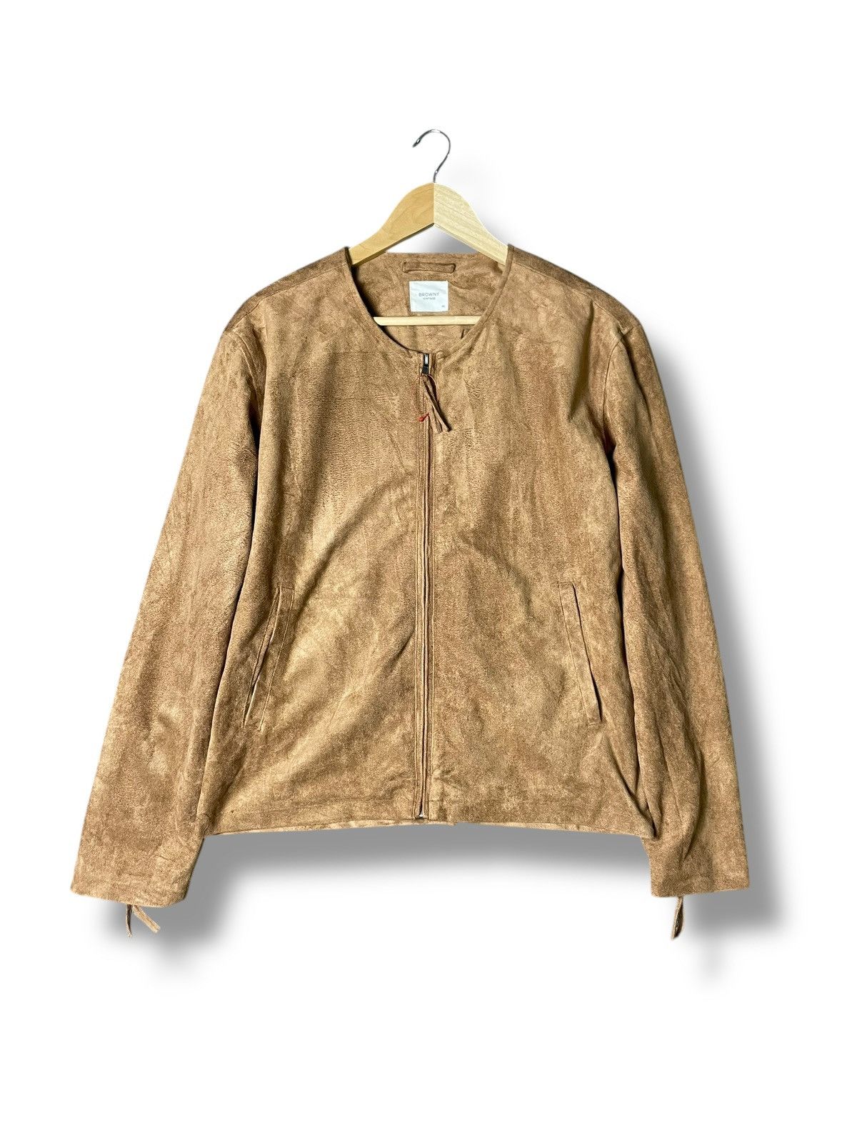 Japanese Brand × Vintage Browny Vintage Leather Suede Jacket (56) Size US M / EU 48-50 / 2 - 1 Thumbnail