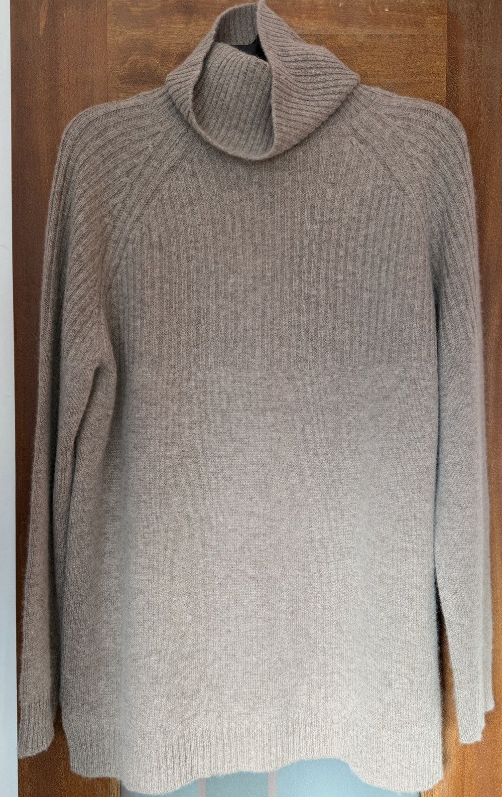 Other Pura Cashmere & Merino Wool Vintage Khaki Turtleneck Sweater Size XL / US 12-14 / IT 48-50 - 1 Thumbnail