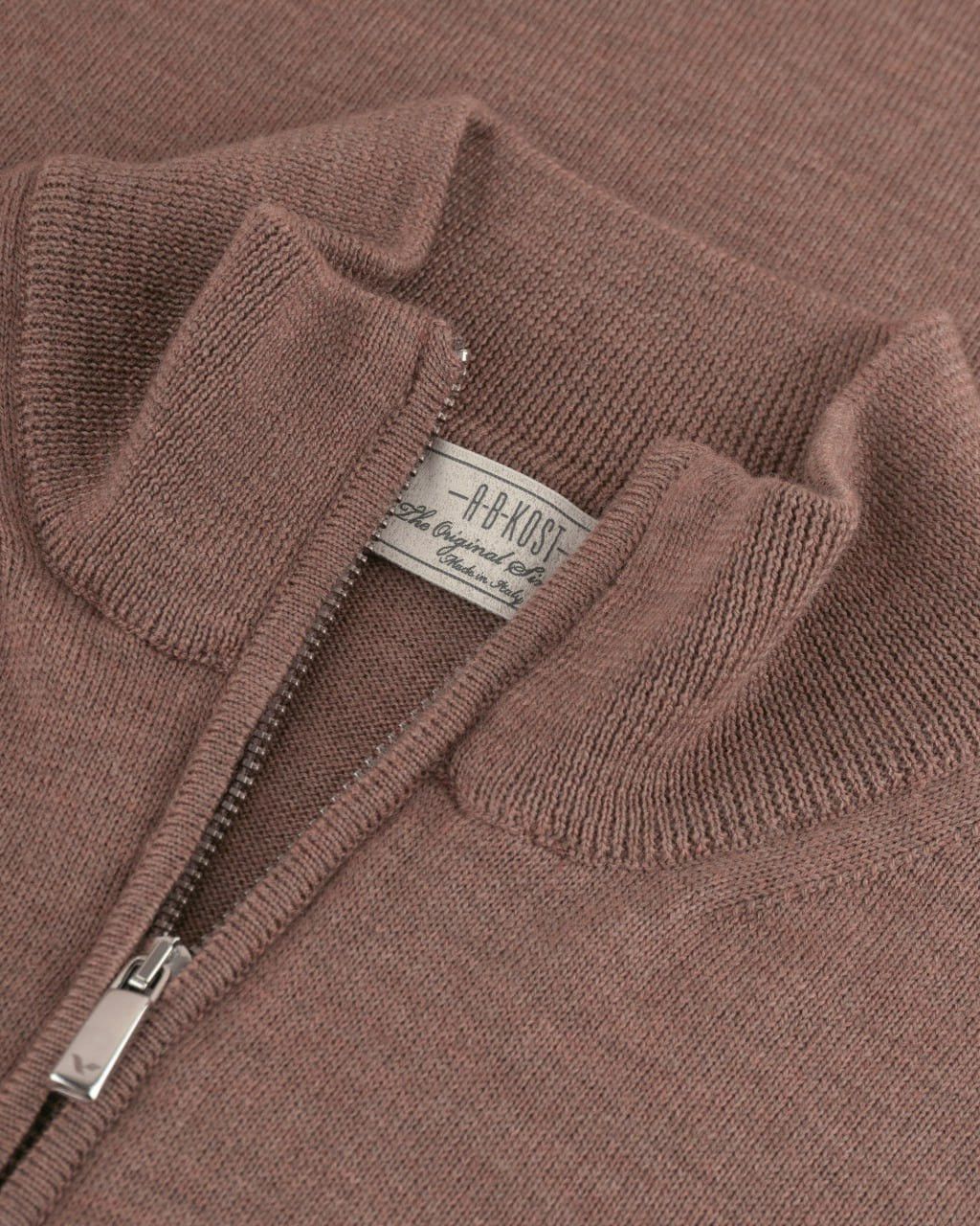 A-B-KOST by Umberto Vallati — Zip Mock-Neck Sweater