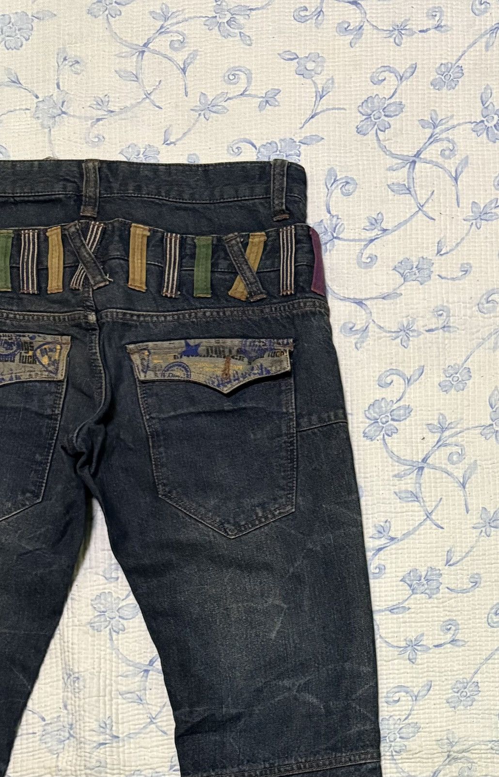 Japanese Brand Japanese Doublefocus Double Waist Jeans Low Flared Denim Size US 31 - 13 Thumbnail