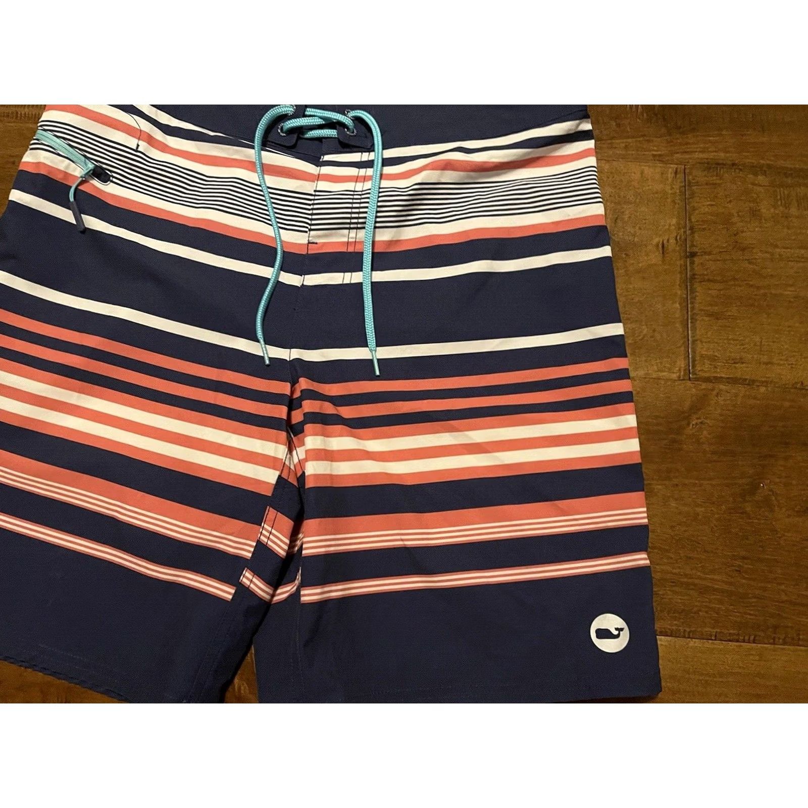 Vineyard Vines Vineyard Vines Board Shorts Swim Trunks Suit Wear Men's 33 Multicolor Americana Stripe Size US 33 - 2 Thumbnail