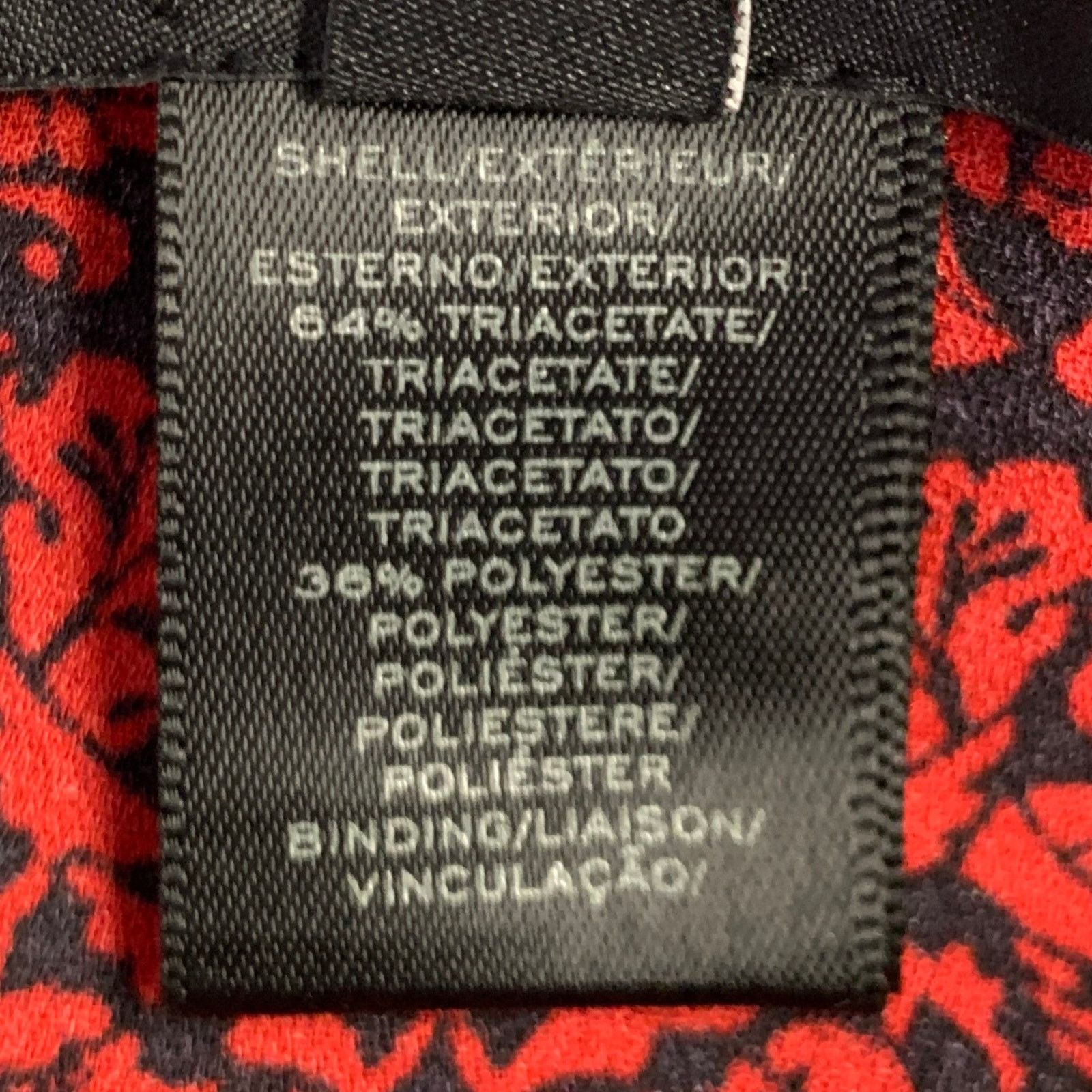 Marc by Marc Jacobs Size XS Red Black Polyester Blend Short Sleeve Blouse Size XS / US 0-2 / IT 36-38 - 7 Thumbnail