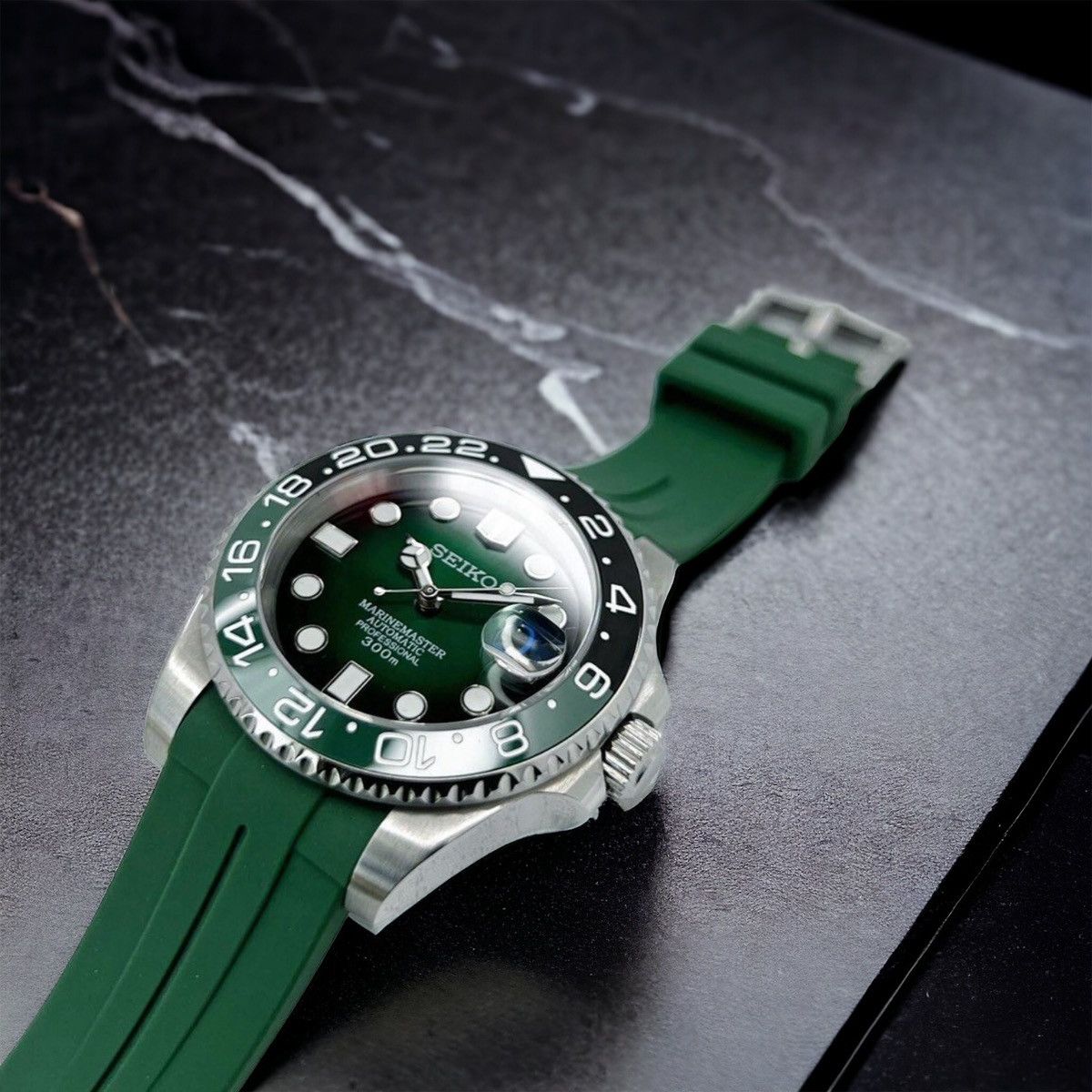 Seiko Seiko Mod Watch Hulk Sprite GMT-Master 41mm Green Rubber | Grailed