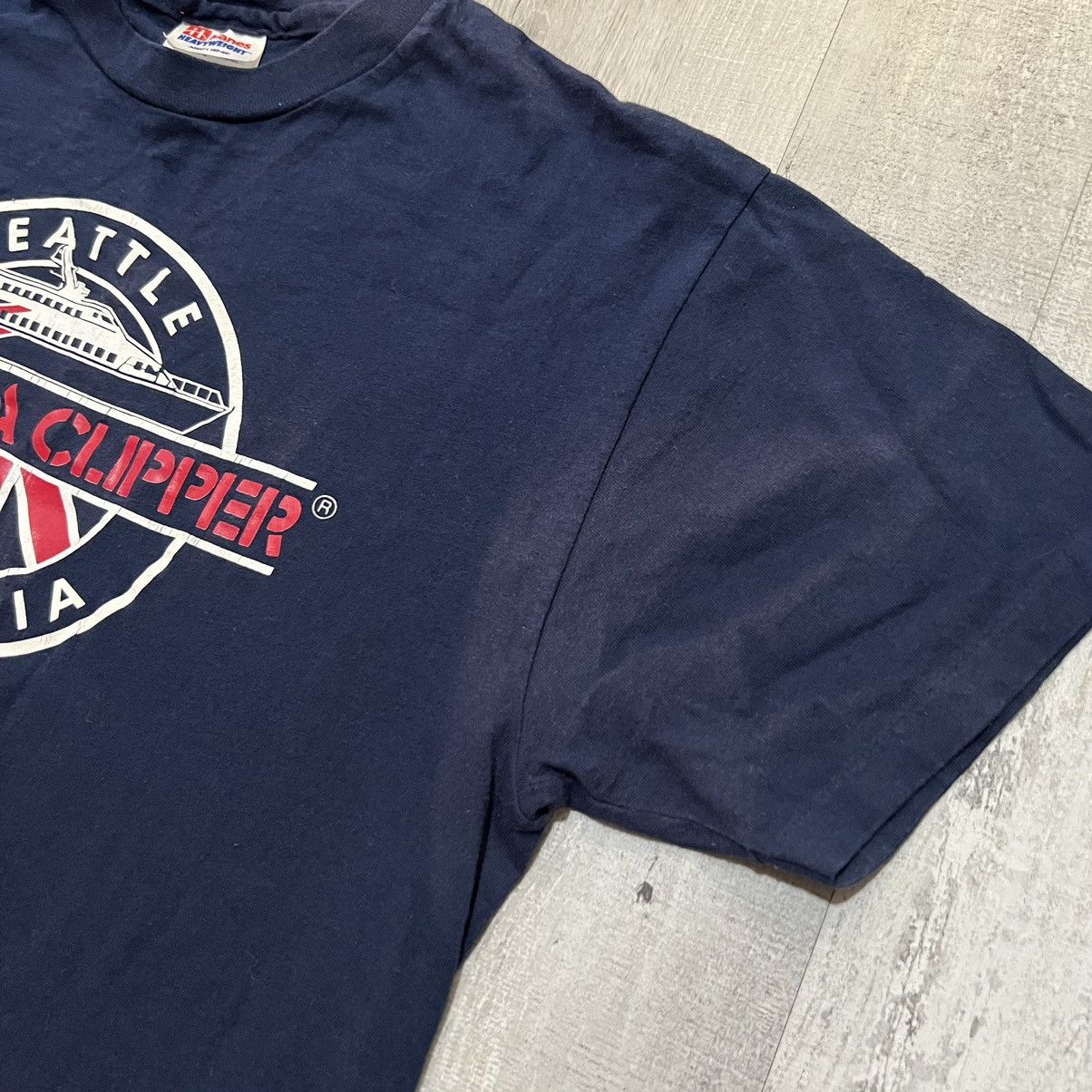 Hanes × Vintage VTG Victoria Clipper Seattle Ferry Travel 90s T Shirt Size US L / EU 52-54 / 3 - 3 Thumbnail