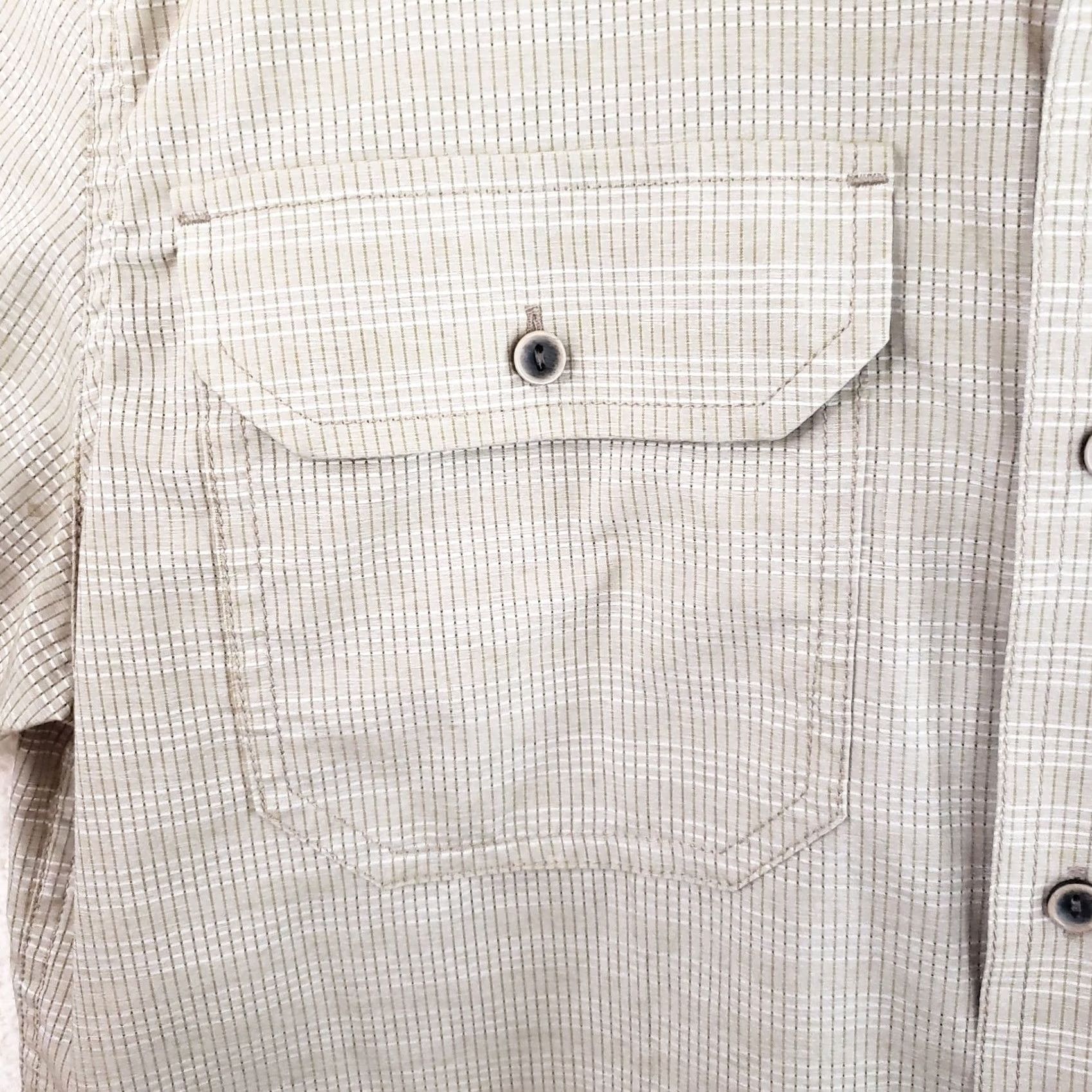 Prana Prana Button Up Short Sleeve Shirt Beige Plaid Slim Men's S Organic Cotton Size US S / EU 44-46 / 1 - 6 Thumbnail