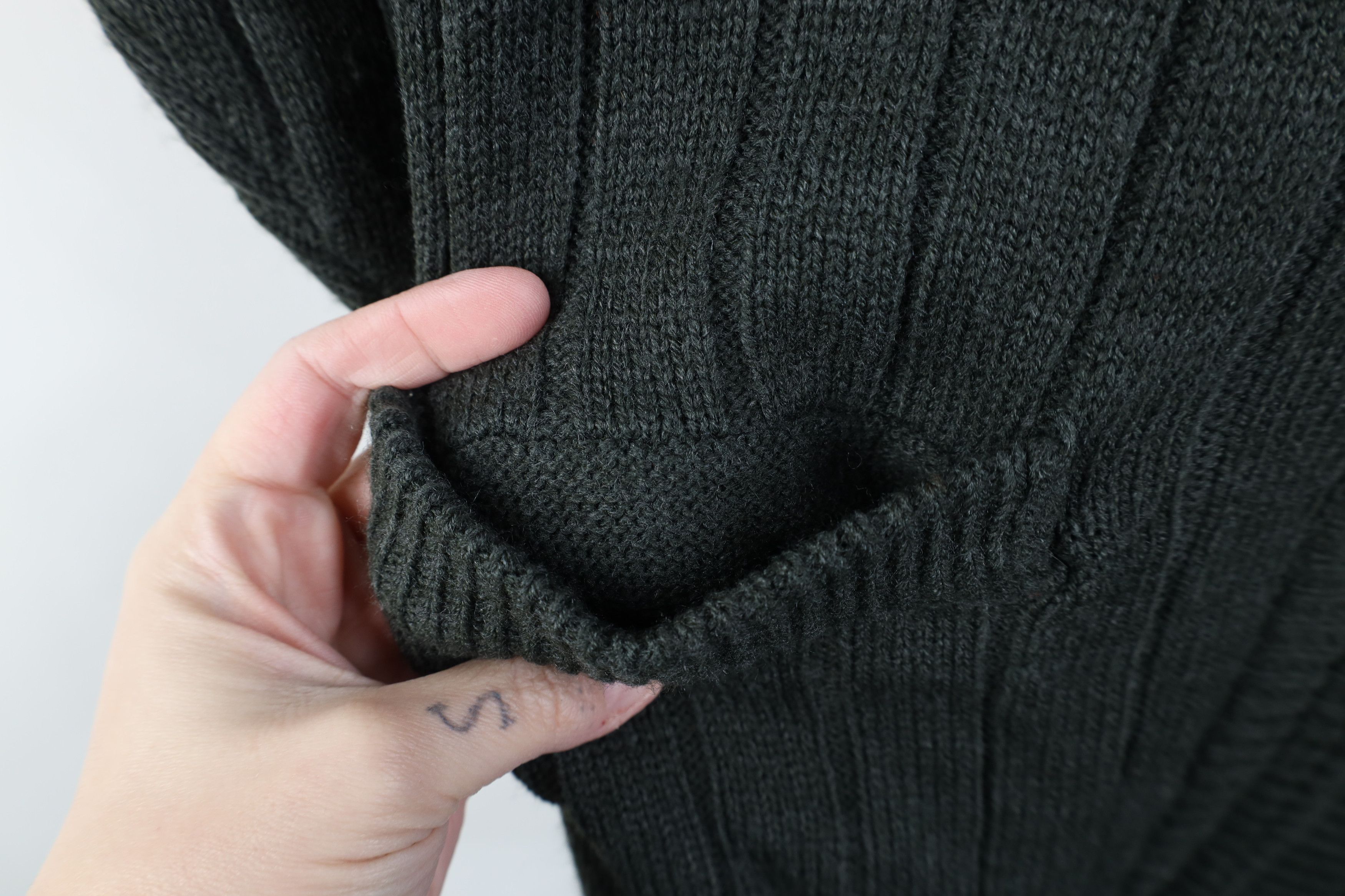 Vintage Vintage 90s Streetwear Ribbed Knit Full Zip Cardigan Sweater Size US XL / EU 56 / 4 - 4 Thumbnail