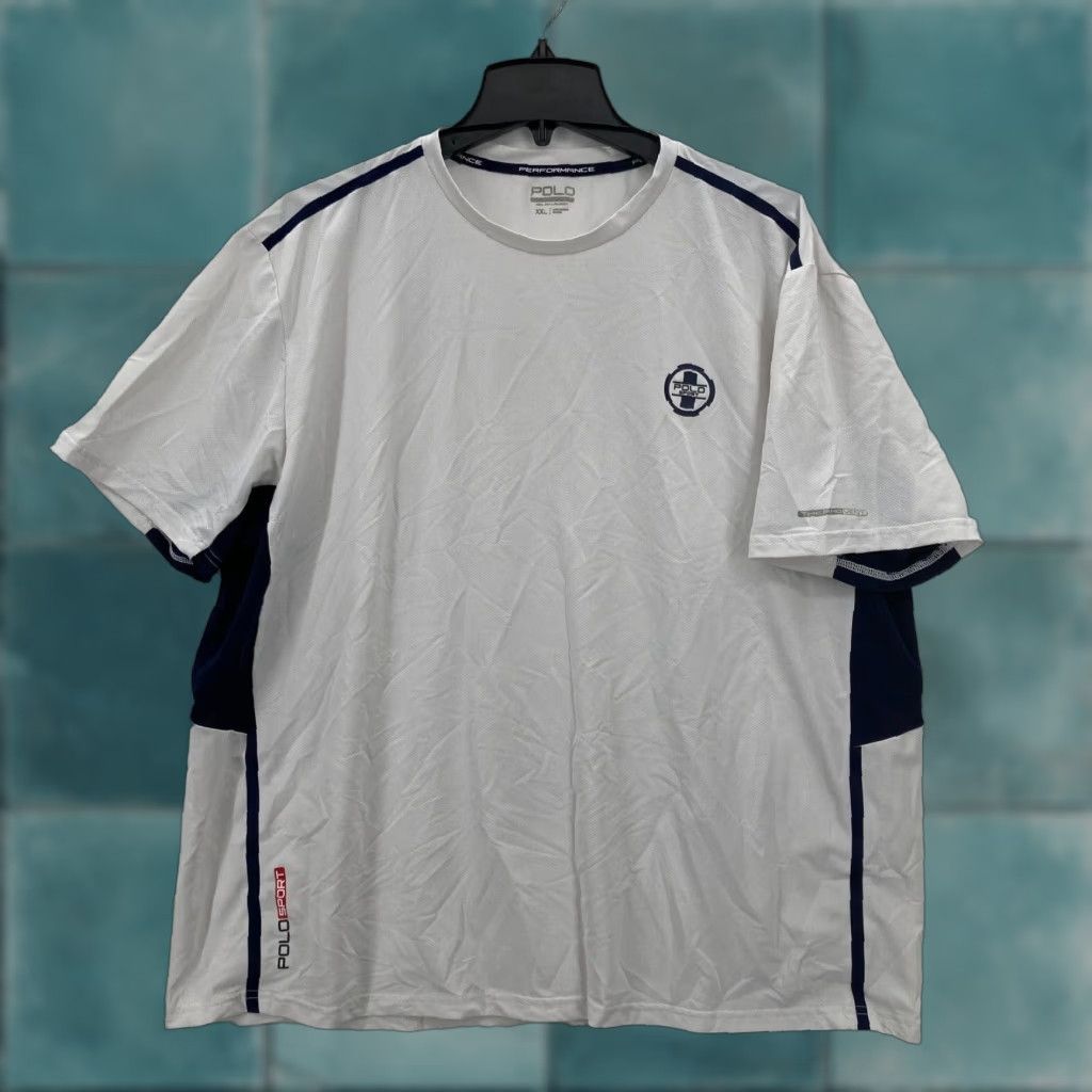 Vintage Polo Sport Ralph Lauren Performance Thermo Vent T-Shirt Mens 2XL White Preppy Golf Sports Tennis Size US XXL / EU 58 / 5 - 1 Thumbnail