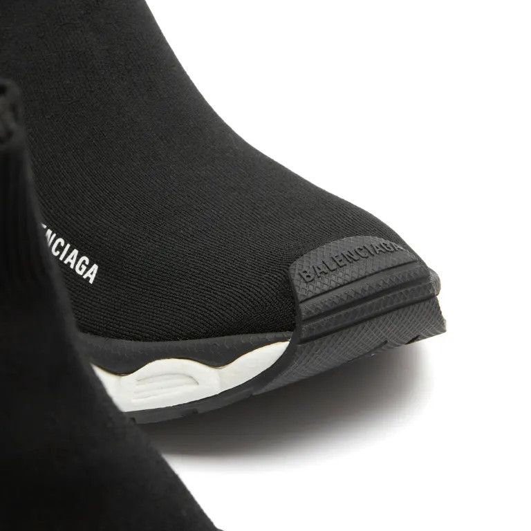 Balenciaga o1mt1gz1024 3XL Sock Recycled Knit Sneakers in Black/White Size US 12 / EU 45 - 3 Thumbnail