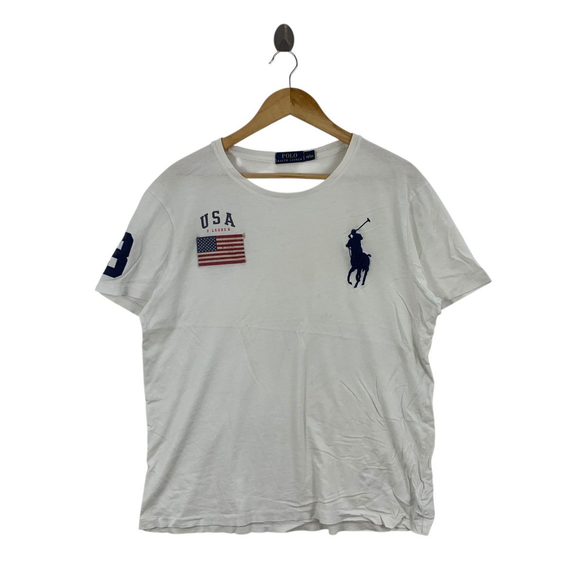 Polo Ralph Lauren POLO RALPH LAUREN USA Flag Team Pony Tee Shirt Top Size US L / EU 52-54 / 3 - 4 Thumbnail