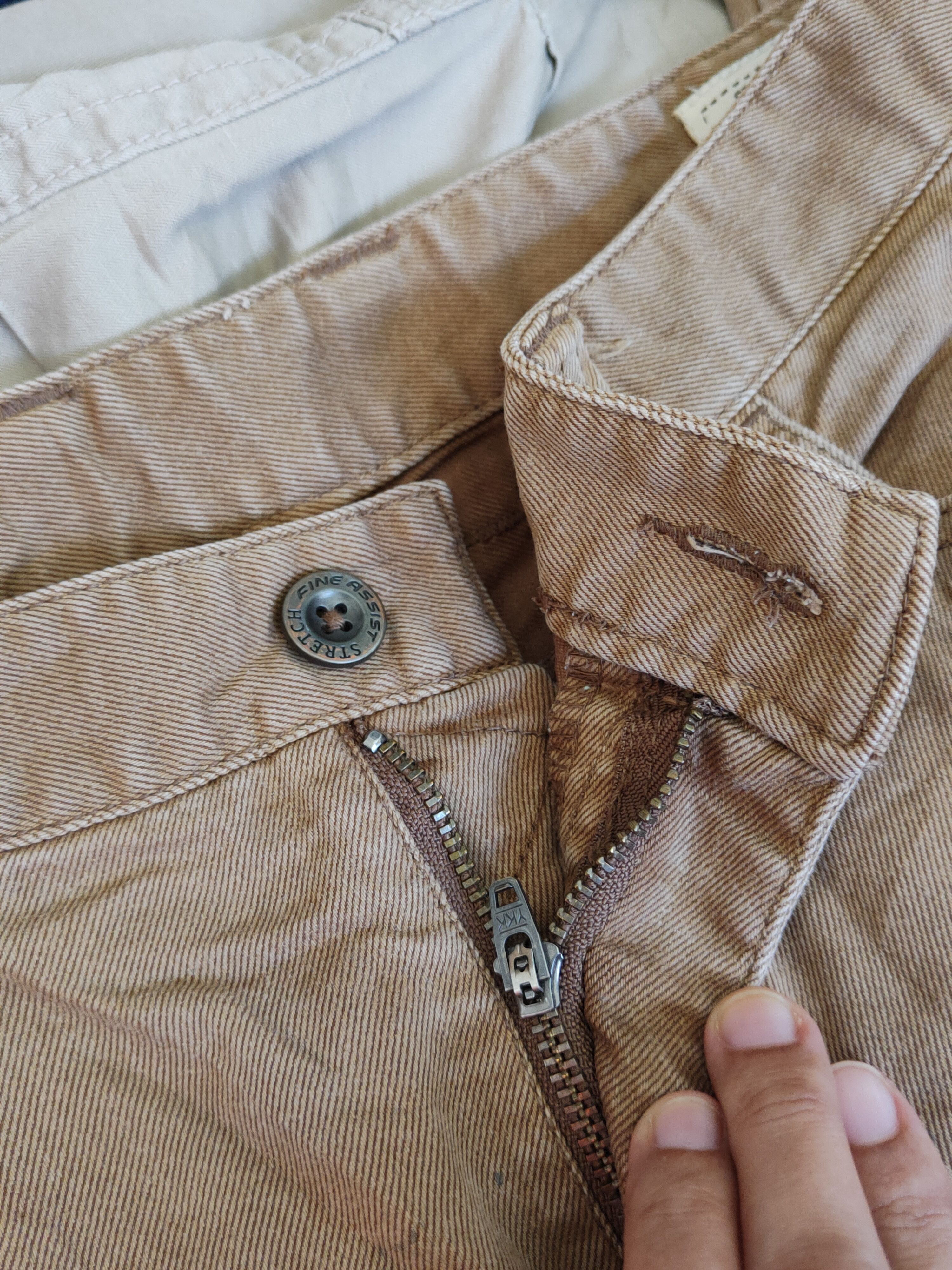 Fine Assist Brown Distressed Ripped Jeans #S17 95