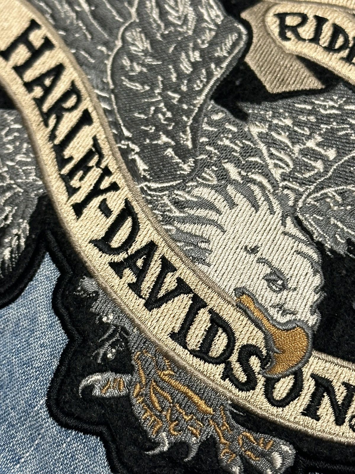Harley Davidson Harley Davidson Live To Ride Ride To Live Eagle Denim Jacket Size S / US 4 / IT 40 - 7 Thumbnail