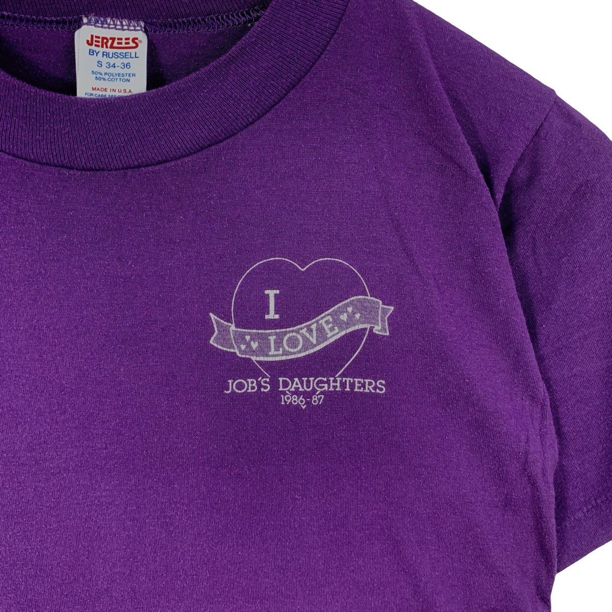 Jerzees Vintage JERZEES BY RUSELL Job's Daughters Internationa Size US S / EU 44-46 / 1 - 5 Thumbnail