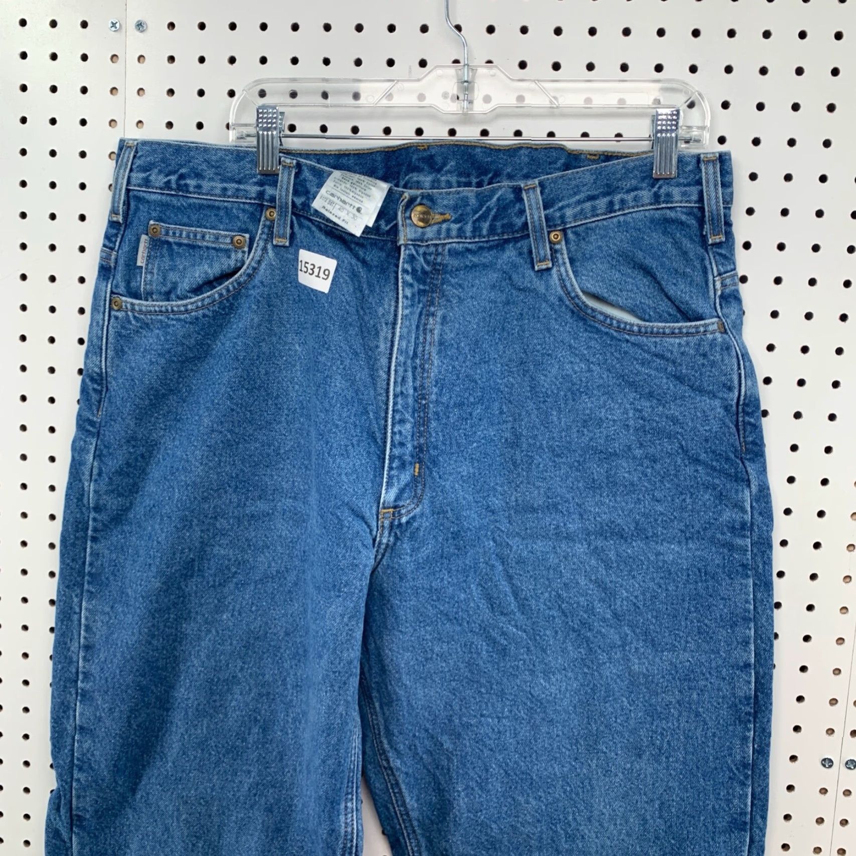 Carhartt VINTAGE Carhartt Jeans Relaxed Fit Straight Leg Flannel Lined Blue 38x39 Mens Size US 38 / EU 54 - 6 Thumbnail