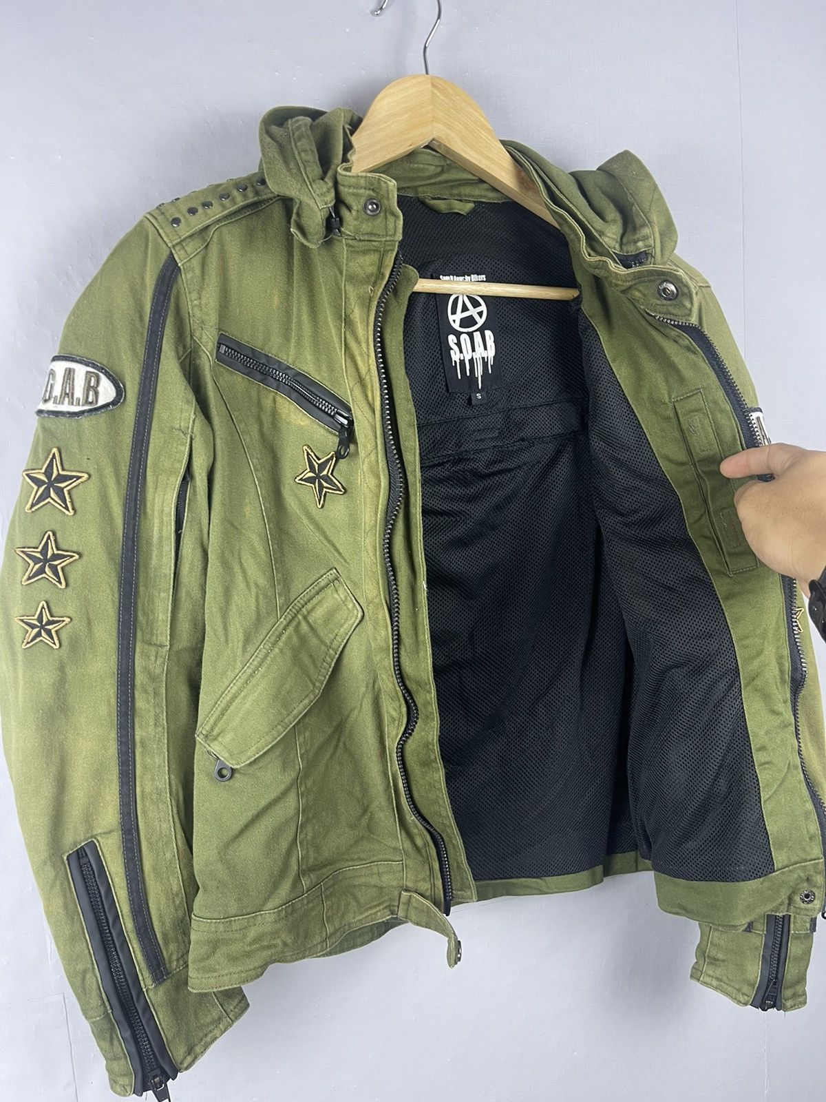 If Six Was Nine Vintage Sons Of Anarchy Bikers S.O.A.B Punk Rider Jacket Size US M / EU 48-50 / 2 - 12 Thumbnail