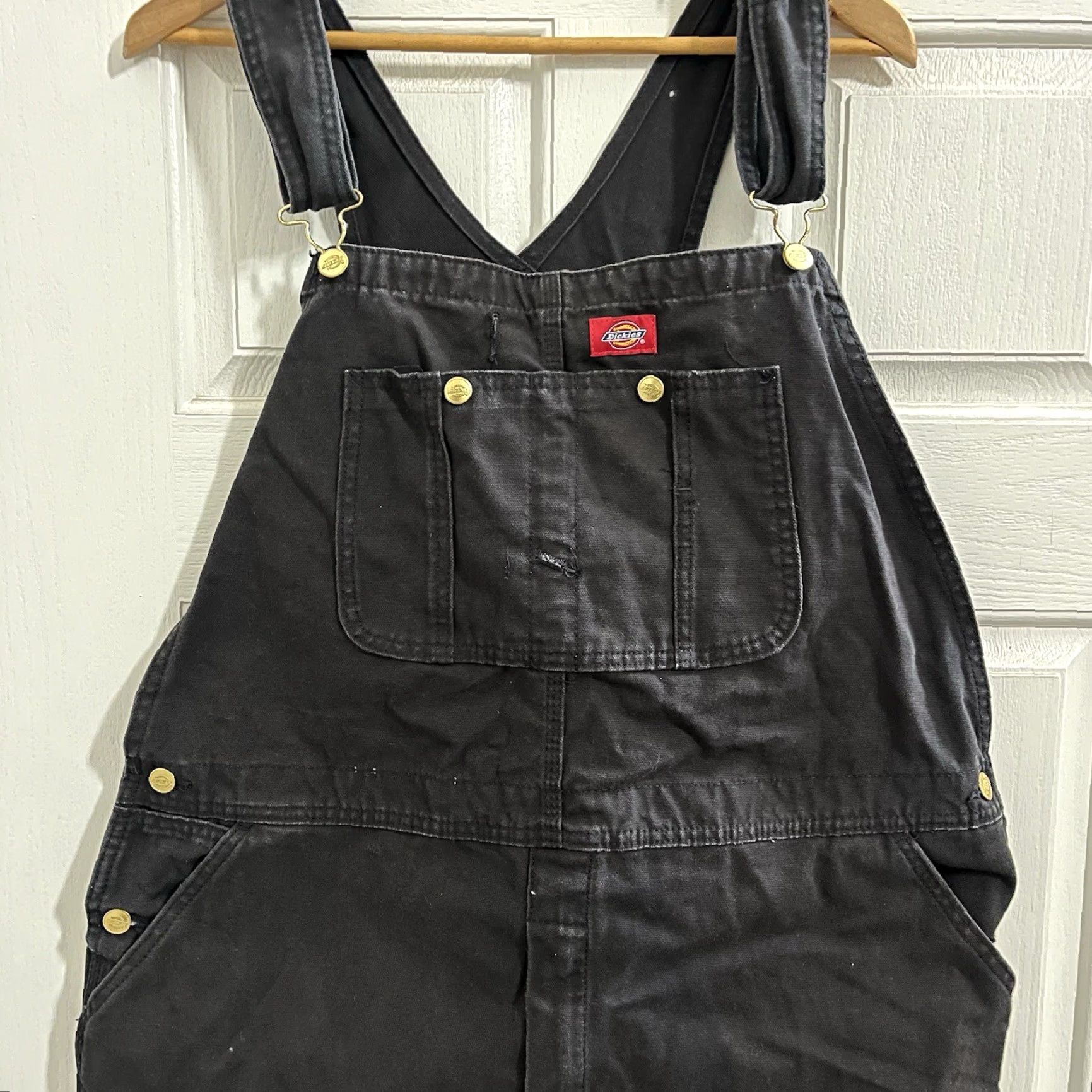 Dickies VINTAGE Dickies Dungarees Men Jeans 40x32 Black Canvas Overalls Work Wear 90s Grunge Retro USA Size US 40 / EU 56 - 2 Thumbnail