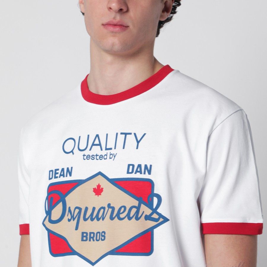 Dsquared2 o1d2blof0226 Short Sleeve T-Shirt in White Size US XL / EU 56 / 4 - 4 Thumbnail
