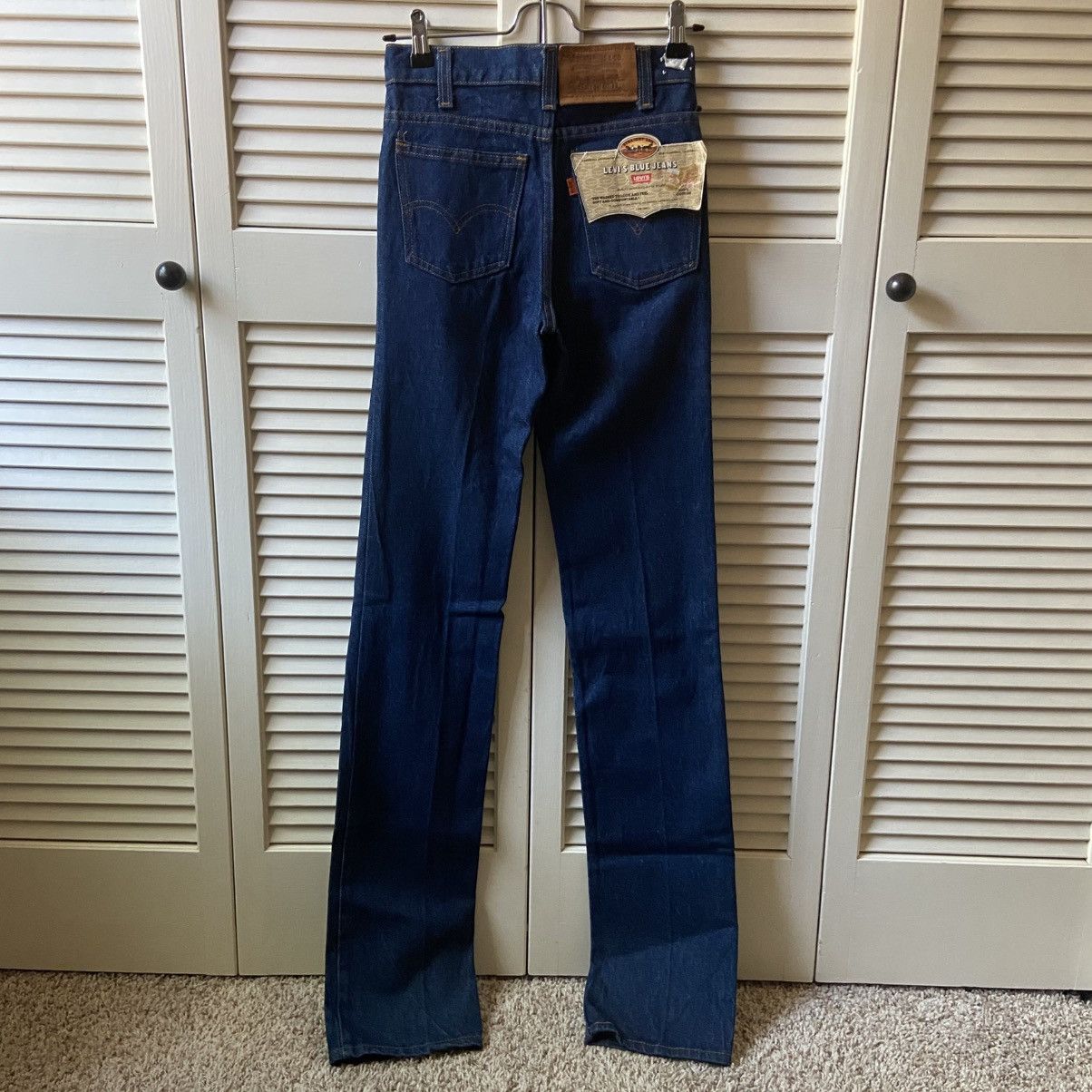 Levi's × Vintage NWT Deadstock 80’s Levi’s Dark Blue Denim Jeans Slim Fit Size US 26 / EU 42 - 3 Thumbnail