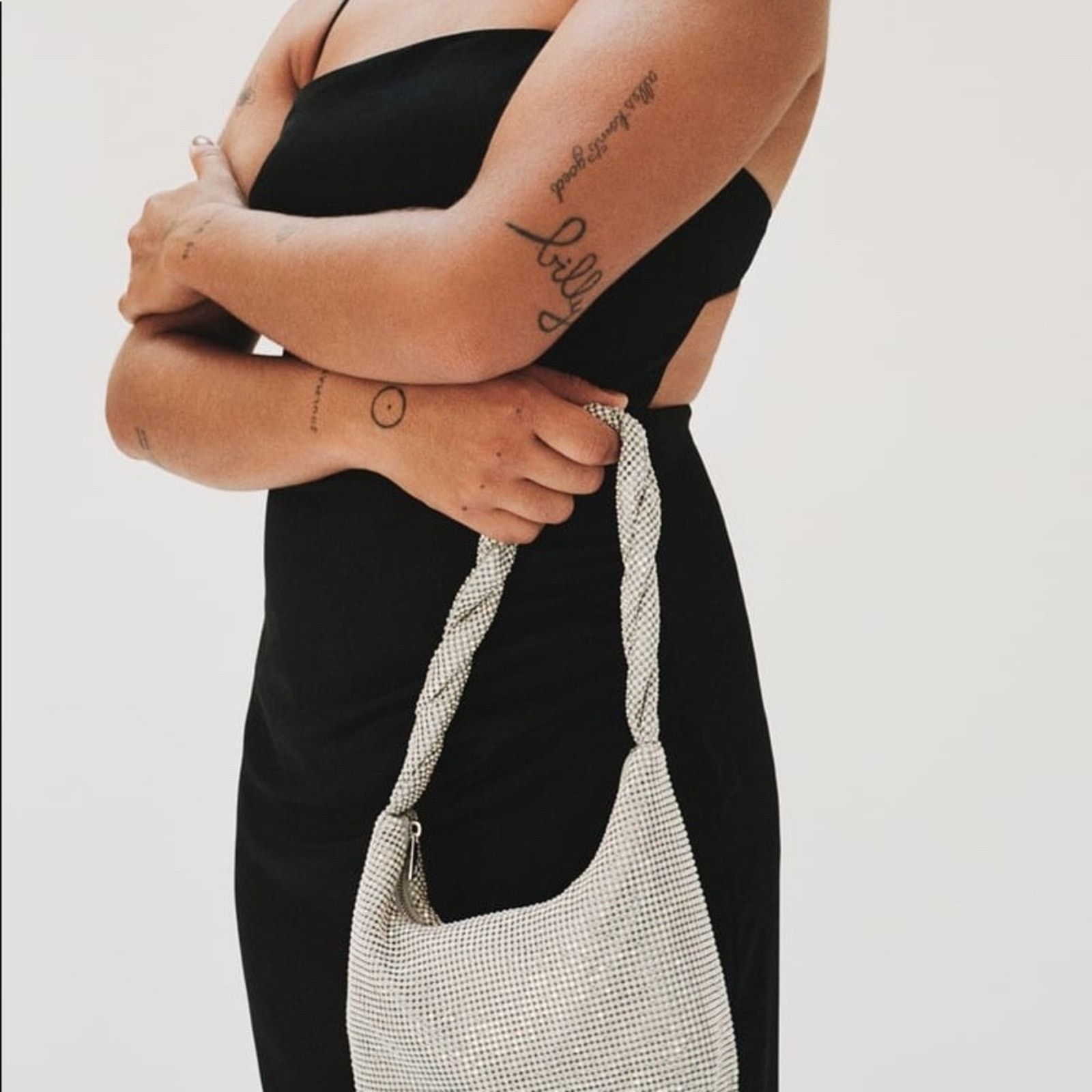Zara ZARA BLOGGER FAVORITE SATIN EFFECT CUT OUT MIDI DRESS Size S / US 4 / IT 40 - 9 Thumbnail