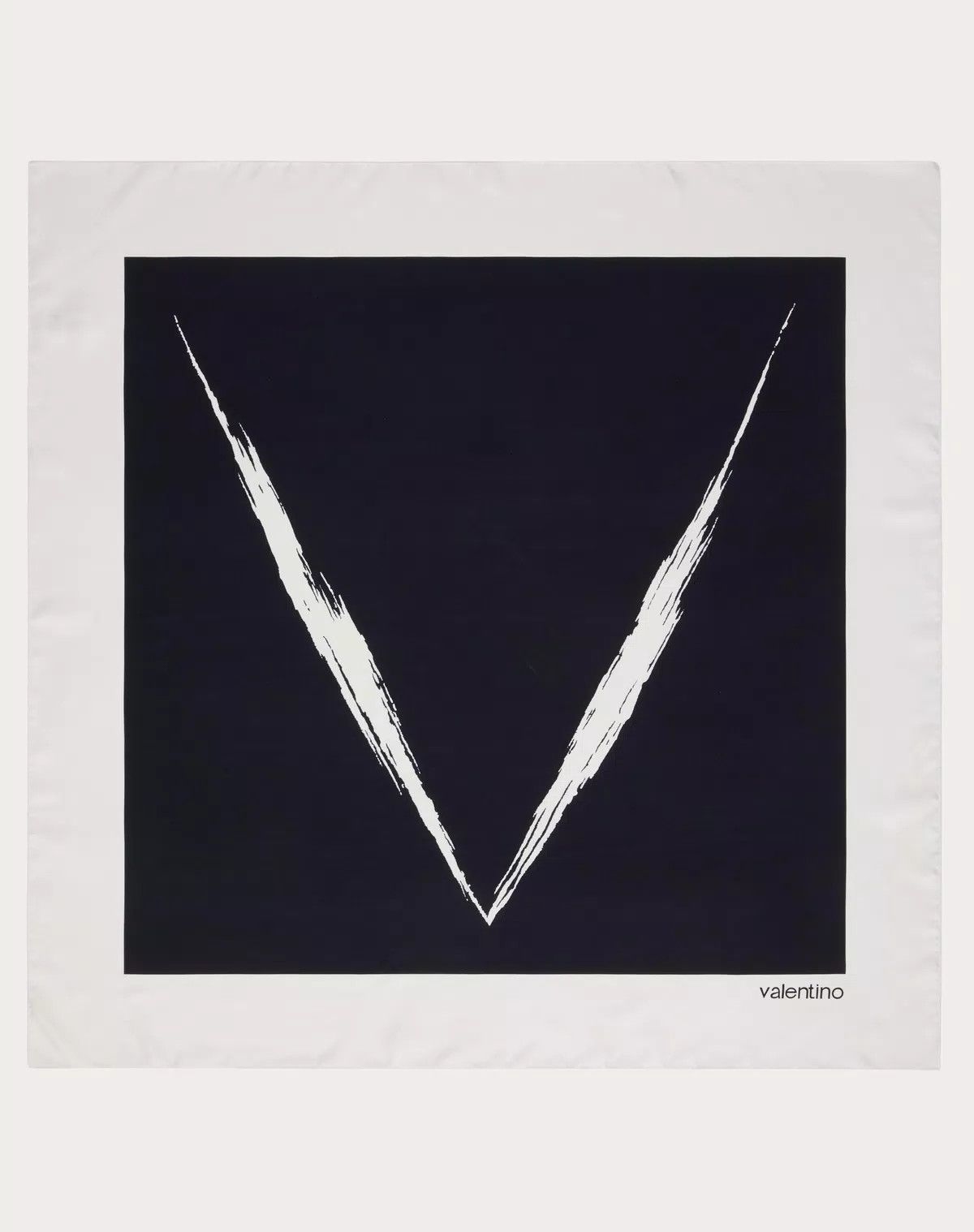 Valentino oc11z0725 Size:OS/ Silk Scarf in Black/White Size ONE SIZE - 1 Thumbnail