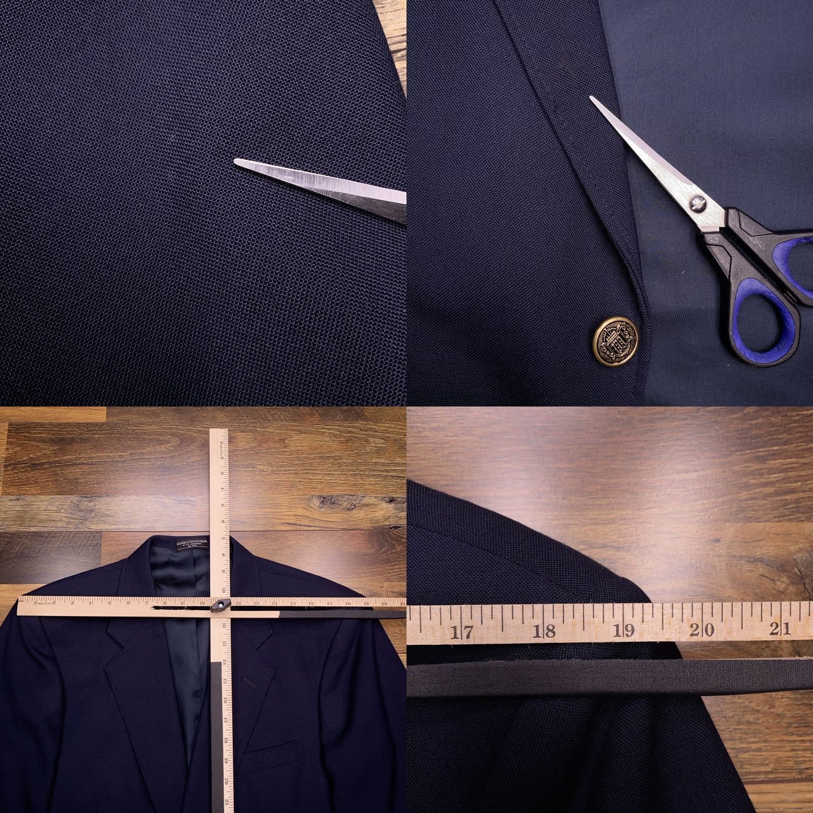 Vintage VINTAGE Arnold Palmer Sport Coat Mens 42S Navy Blue Wool Jacket Single-Breasted Notch Lapel 3-Button Sleeve Two-Button Front 90s Mens Size US XS / EU 42 / 0 - 9 Thumbnail