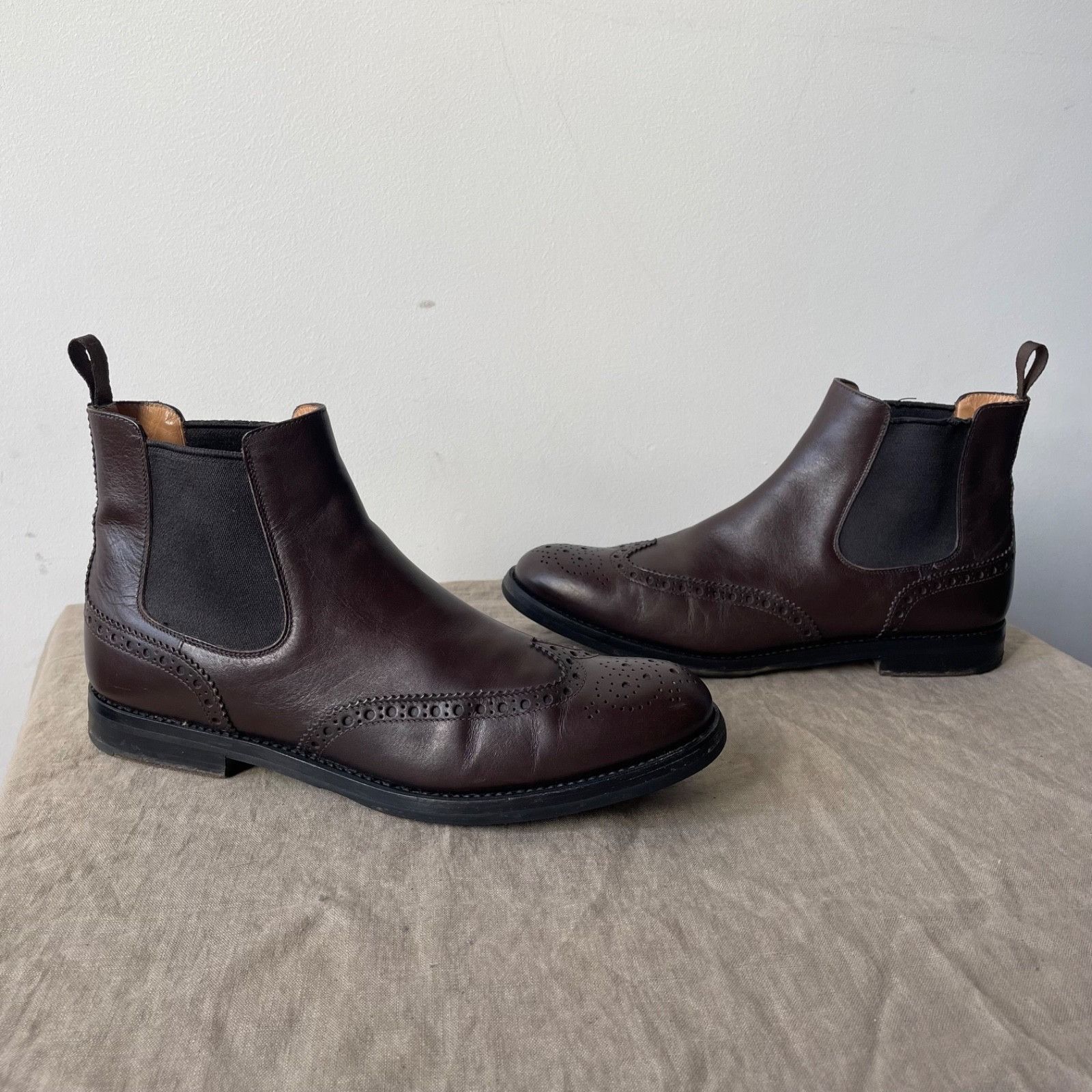Church's Church Ketsby Italy Made Leather Brogue Chelsea Boots 9665AC Size US 8 / IT 38 - 1 Thumbnail