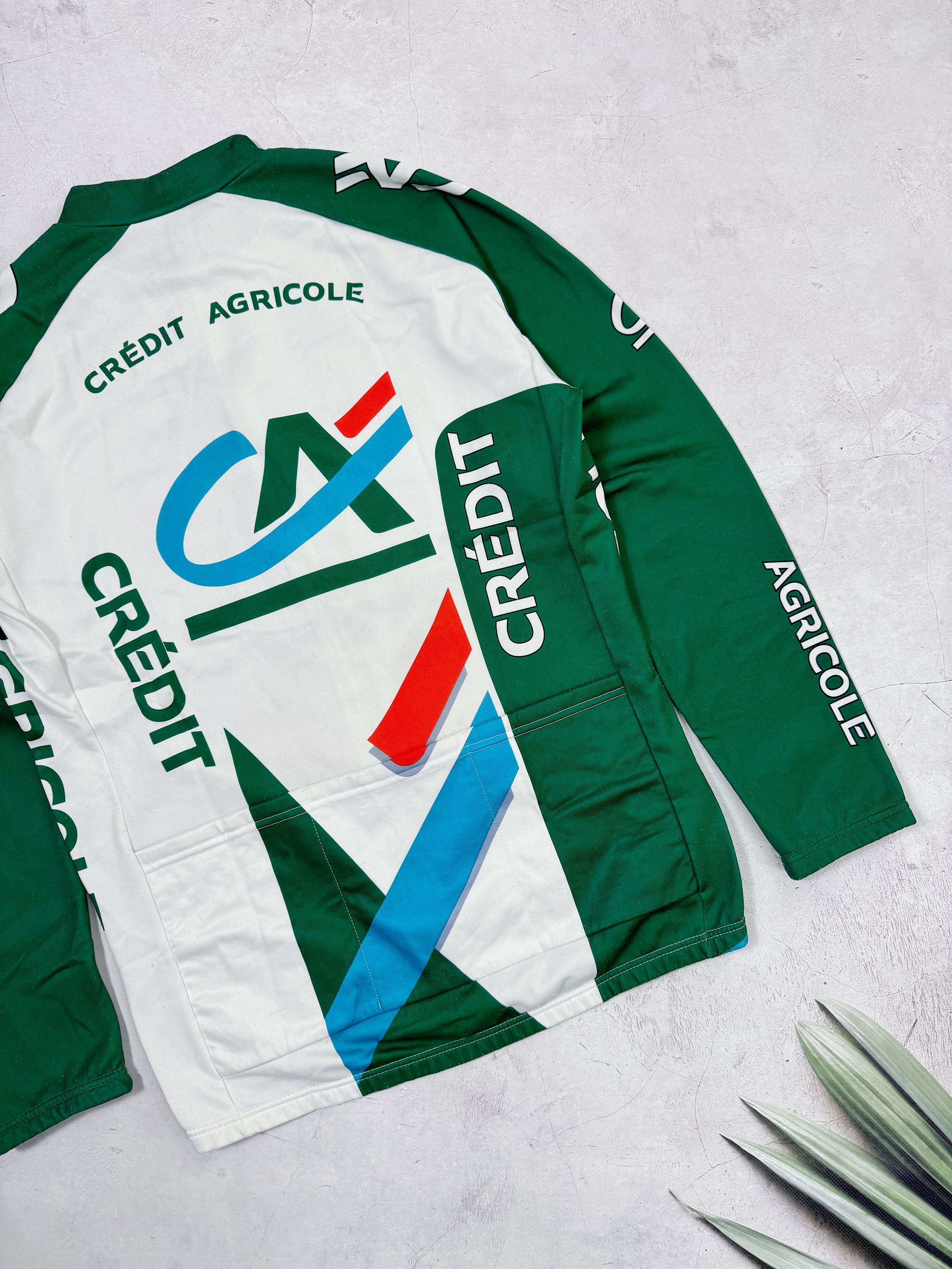 Vintage Vintage Nalini Cycling Jersey Eddy Merckx Credit Agricole LS Size US XL / EU 56 / 4 - 15 Thumbnail