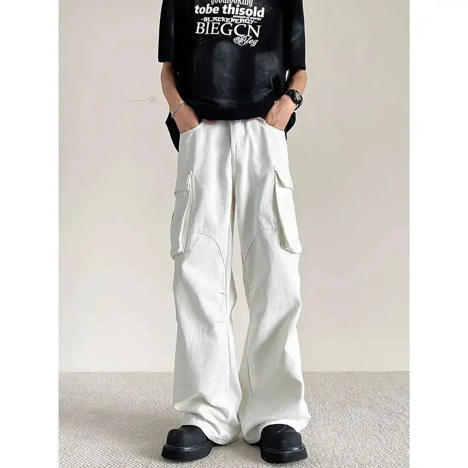 Japanese Brand Retro loose straight leg casual pocket jeans Size US 30 / EU 46 - 1 Thumbnail