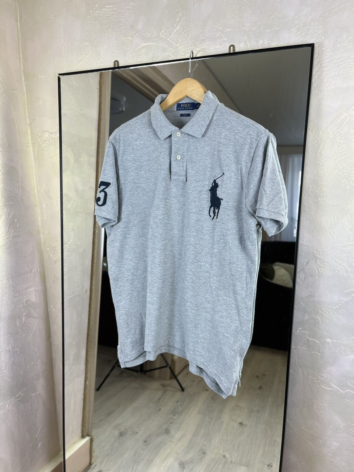 Polo Ralph Lauren Polo Ralph Lauren Big Pony Slim Fit Mesh Polo Grey #3 Size US L / EU 52-54 / 3 - 1 Thumbnail