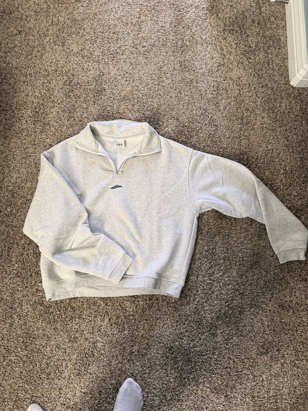 Zara vintage grey zara quarter zip Size US M / EU 48-50 / 2 - 1 Thumbnail