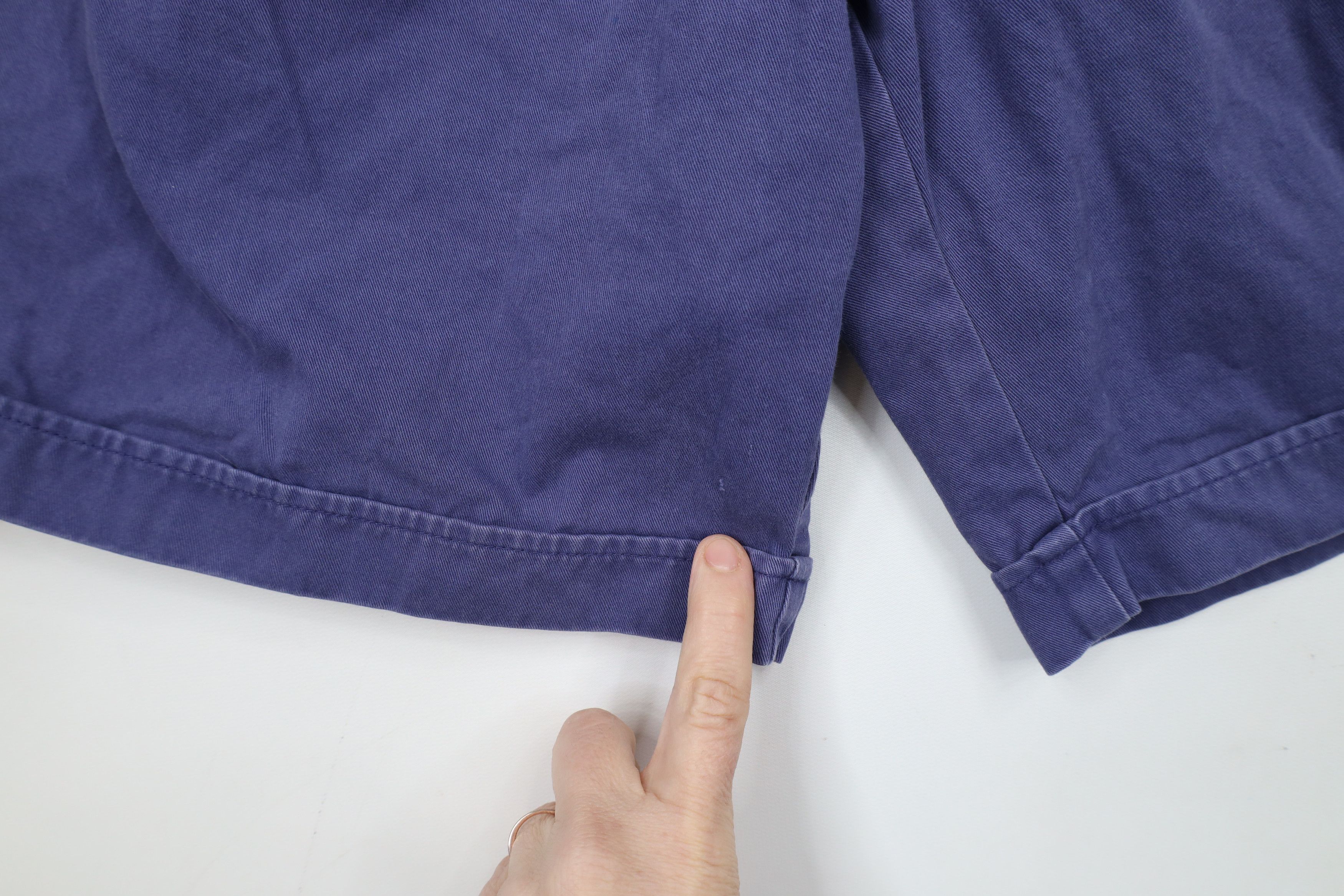 Eddie Bauer × Vintage Vintage 90s Eddie Bauer Above Knee Chino Shorts Blue Cotton Size US 30 / EU 46 - 5 Thumbnail