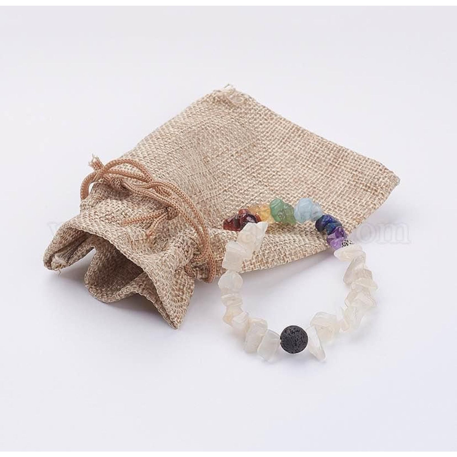 Other Natural Mixed Gemstone & Glass Chips Beaded Stretch Bracelet Size ONE SIZE - 3 Thumbnail