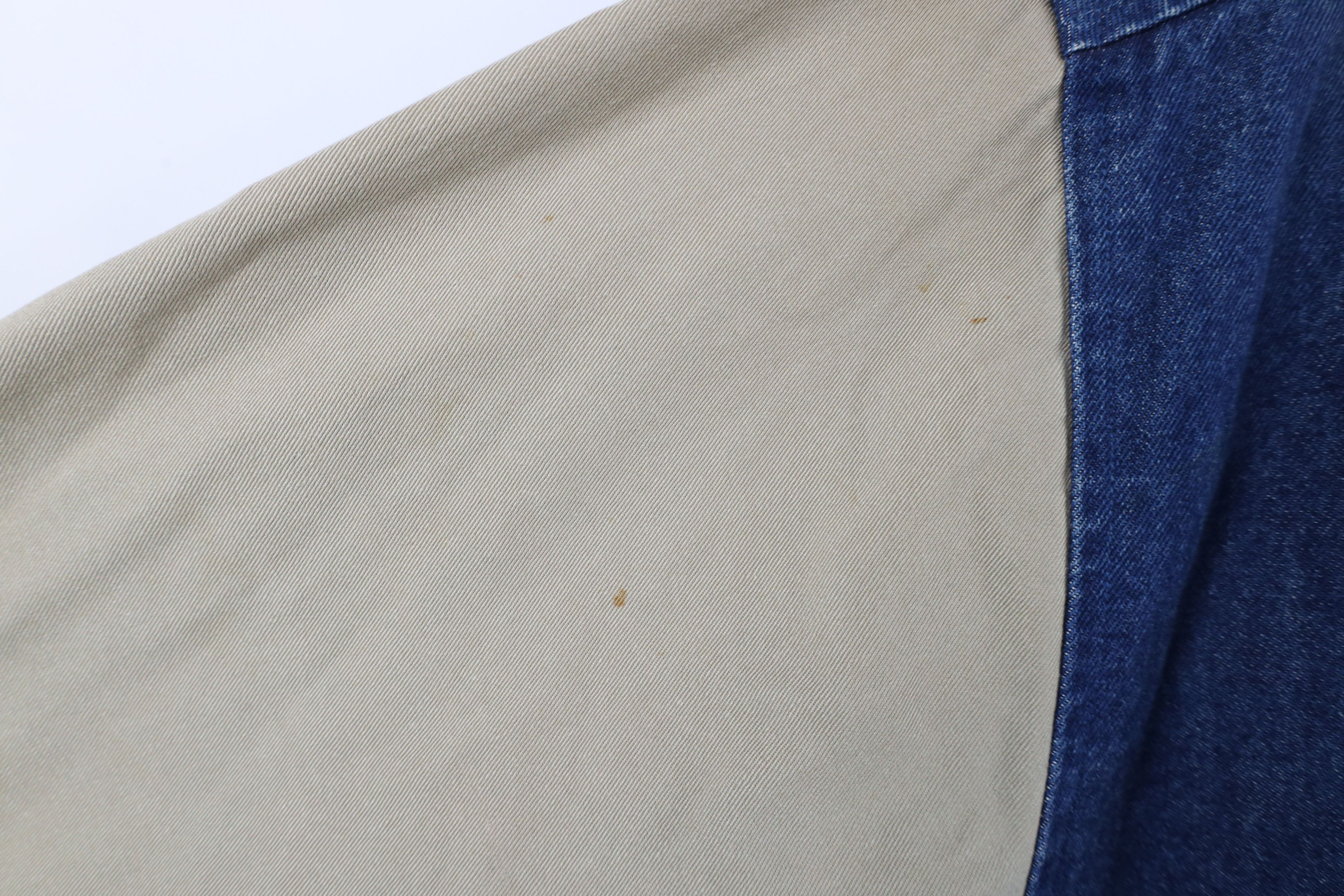 Vintage Vintage 90s Streetwear Lined Denim Jean Varsity Jacket Size US XL / EU 56 / 4 - 7 Thumbnail