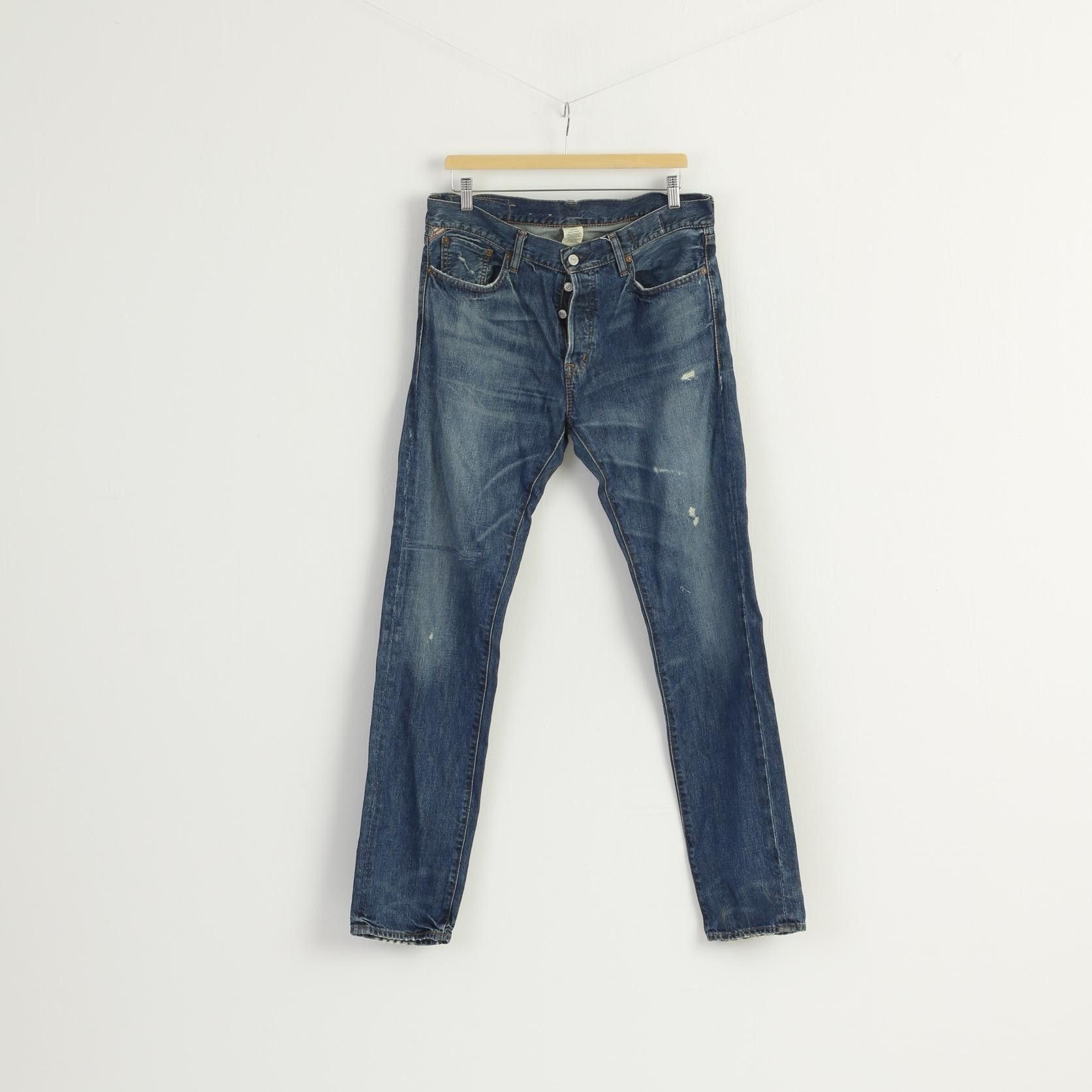 Ralph Lauren Ralph Lauren Men 32 / 32 Jeans Trousers Blue Denim 1463 Size US 32 / EU 48 - 2 Thumbnail