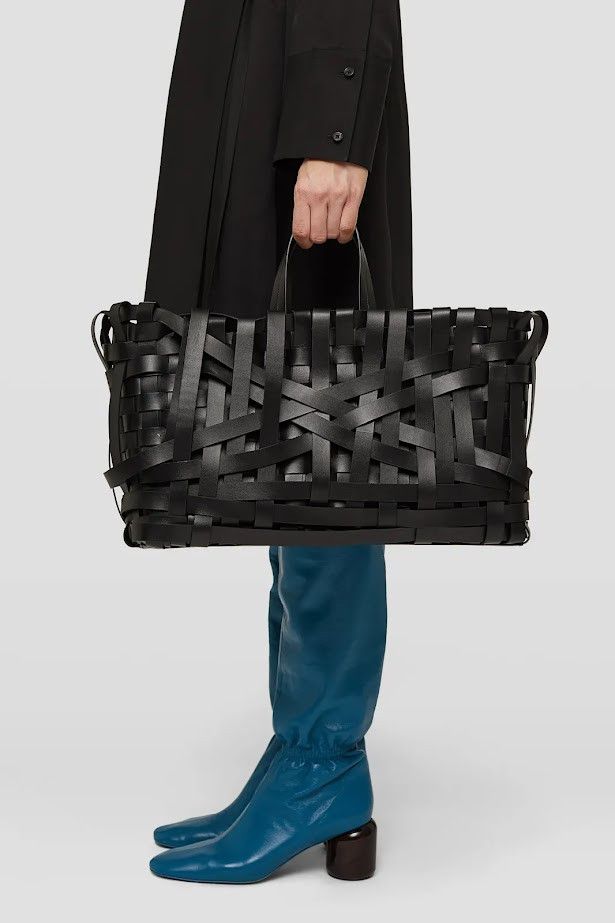 Jil Sander o1w1db10825 Size: OS / Handle Tote Bag in Black Size ONE SIZE - 2 Thumbnail