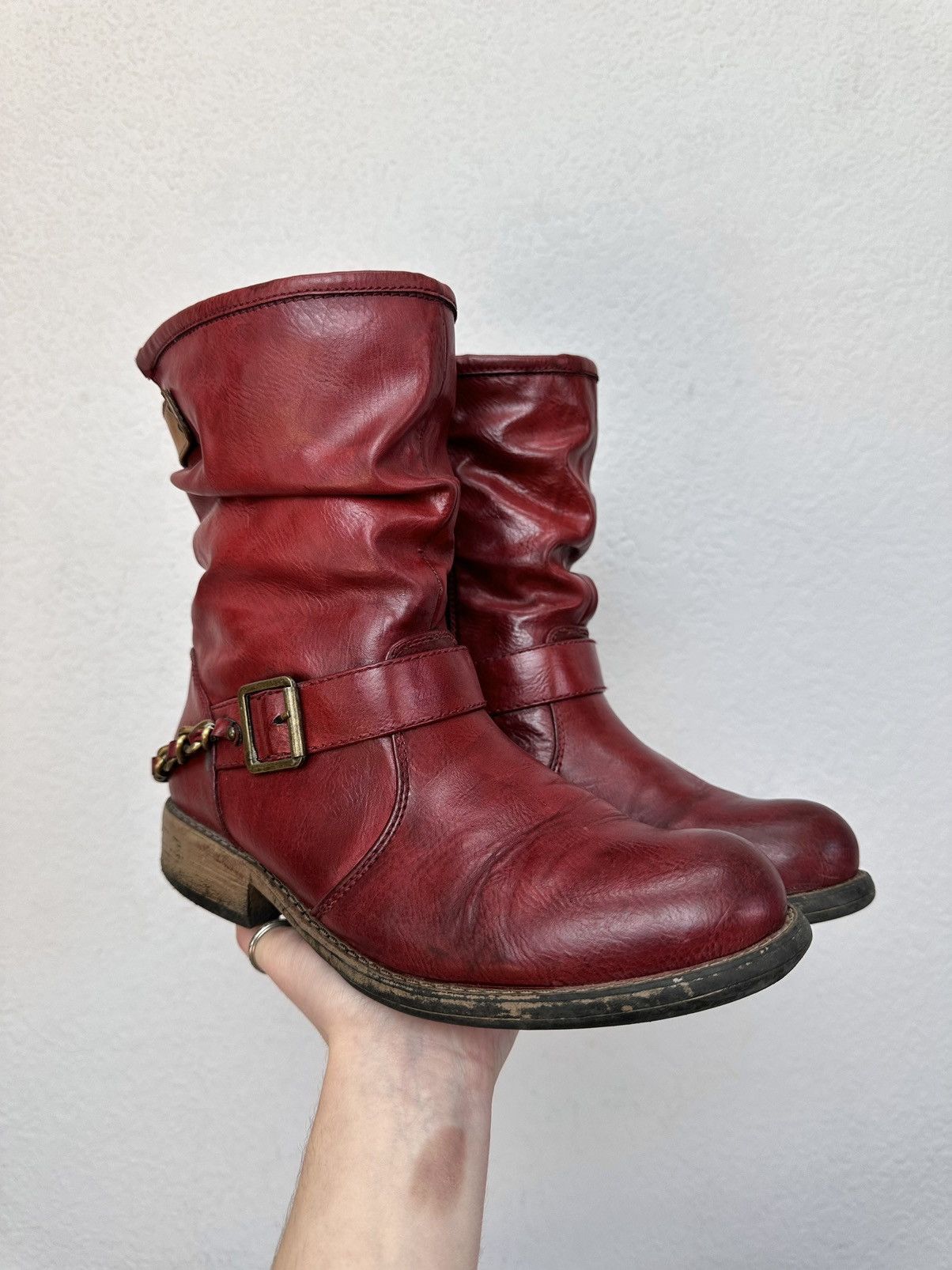 If Six Was Nine Vintage Real Leather Boots Hight As 98 Guidi Style Rick 424 Size US 9 / IT 39 - 1 Thumbnail