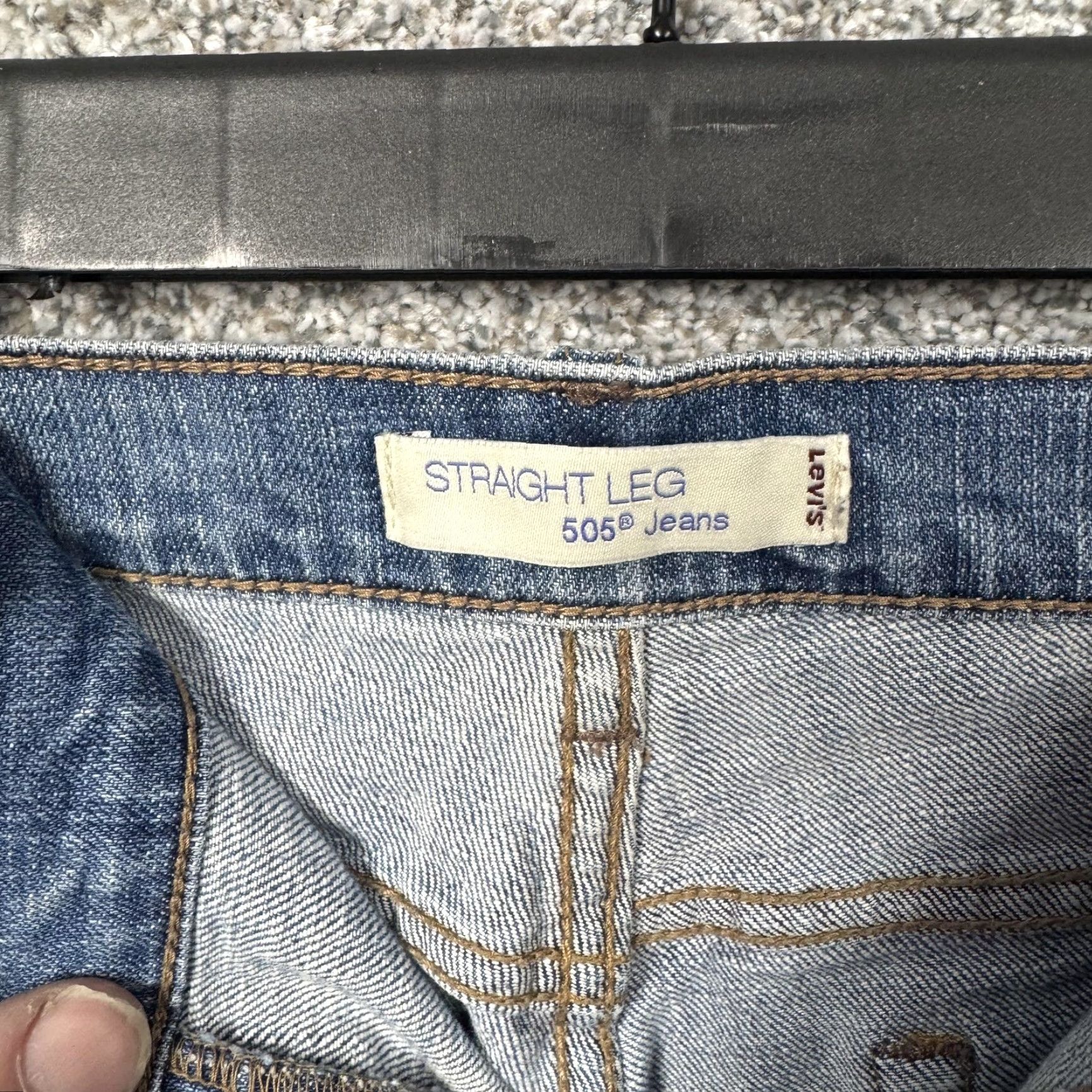 Levi's VINTAGE Levi's 505 Jeans Men 34x30 Straight Zip Fly Denim Blue Regular Fit Classic Pockets 80s 90s Size US 34 / EU 50 - 7 Thumbnail