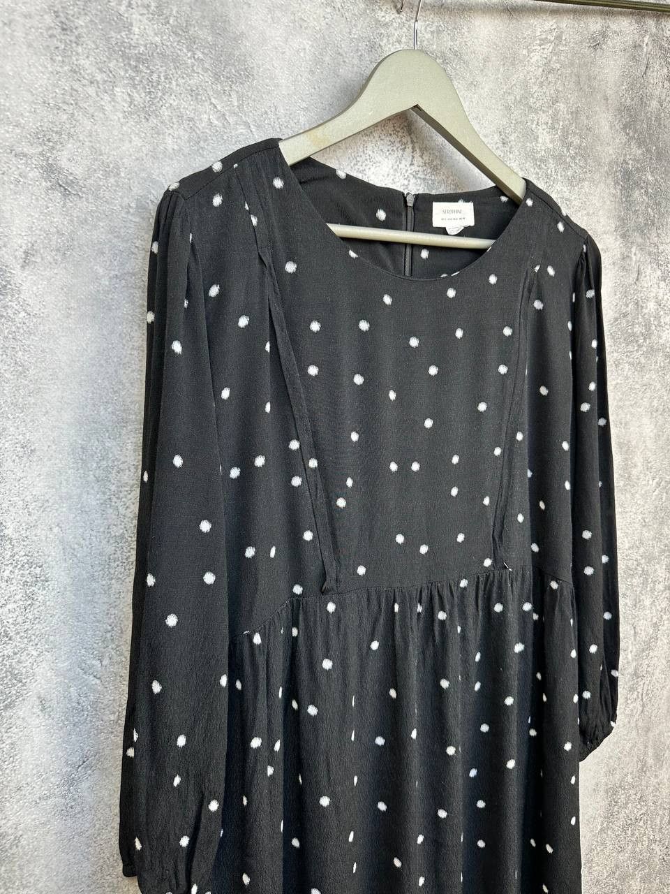 SERAPHIN Seraphine Polka Dot Midi Maternity Dress Black Viscose Size M / US 6-8 / IT 42-44 - 4 Thumbnail