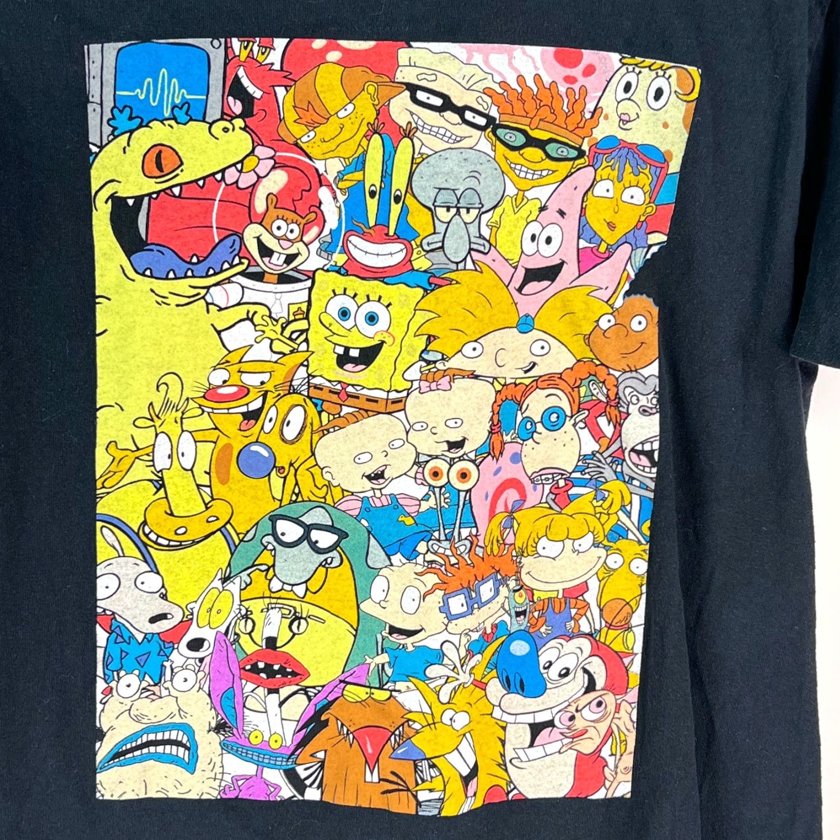 Nickelodeon Nickelodeon All Characters Cartoon Sponge Bob Mens Black Graphic T Shirt Size M Size US M / EU 48-50 / 2 - 2 Thumbnail