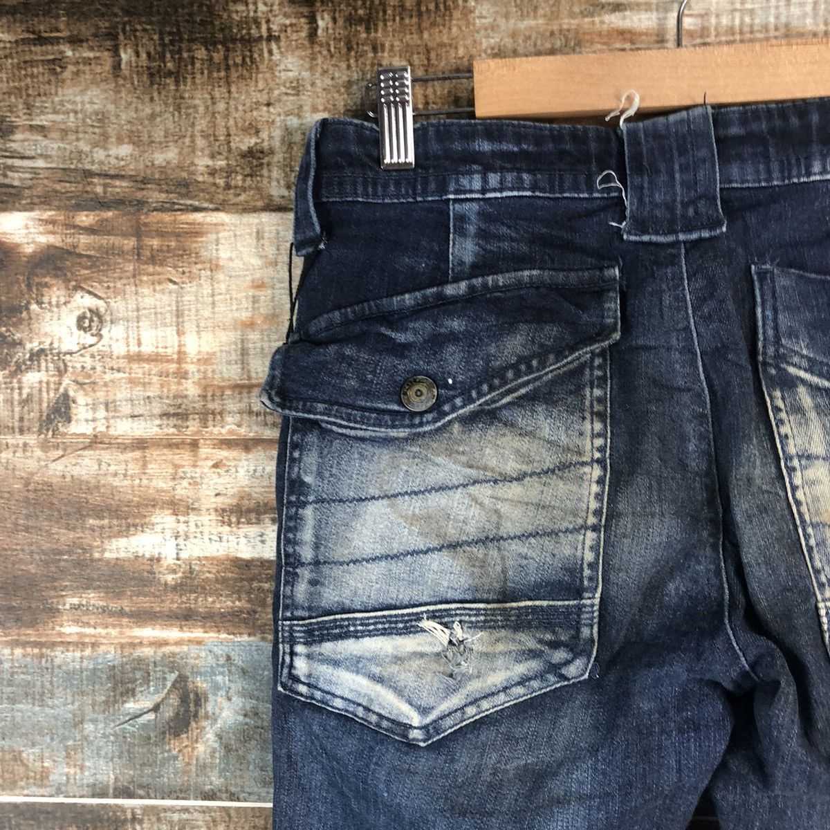 Japanese Brand Field Core japan utility Blue Denim jogger Pants #A2116 Size US 29 - 23 Thumbnail