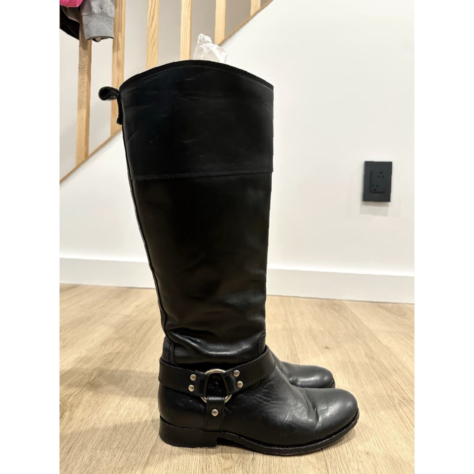 Frye Frye Melissa Harness Leather Riding Boots Size 6 B Black Woman Shoe Size US 6 / IT 36 - 3 Thumbnail