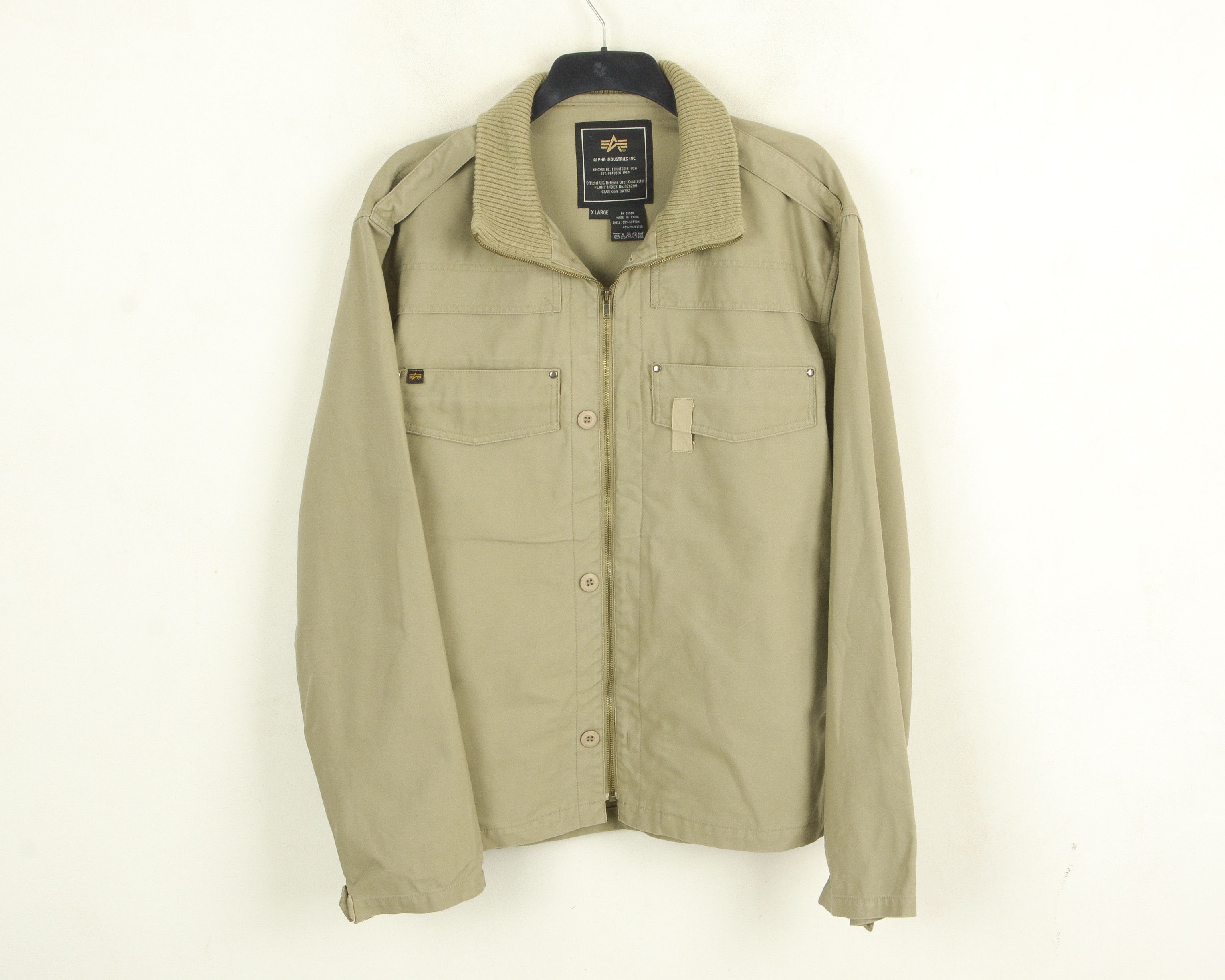 Alpha Industries Field Jacket Men's XL unlined Coat Beige Surplus Army Bomber Size US XL / EU 56 / 4 - 1 Thumbnail