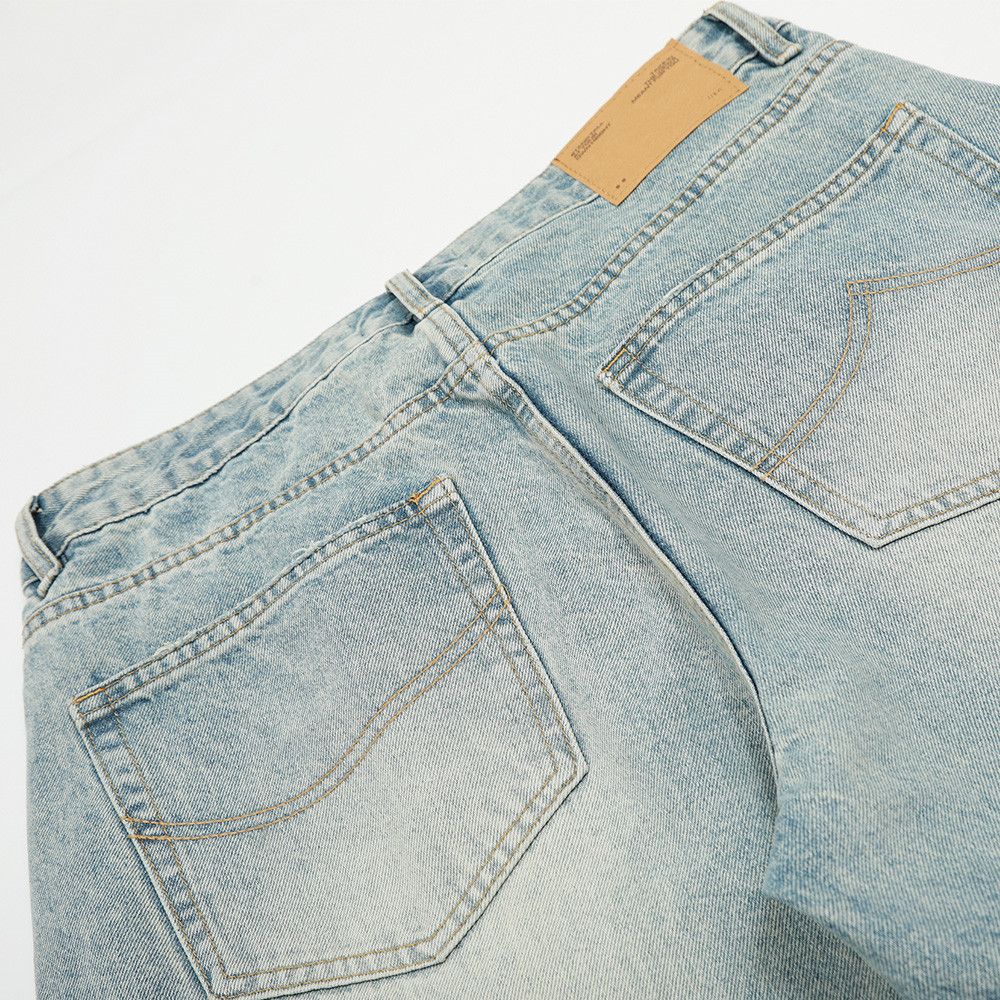 Japanese Brand × Jean Men's all-match loose street punk distressed scimitar jeans Size US 32 / EU 48 - 6 Thumbnail
