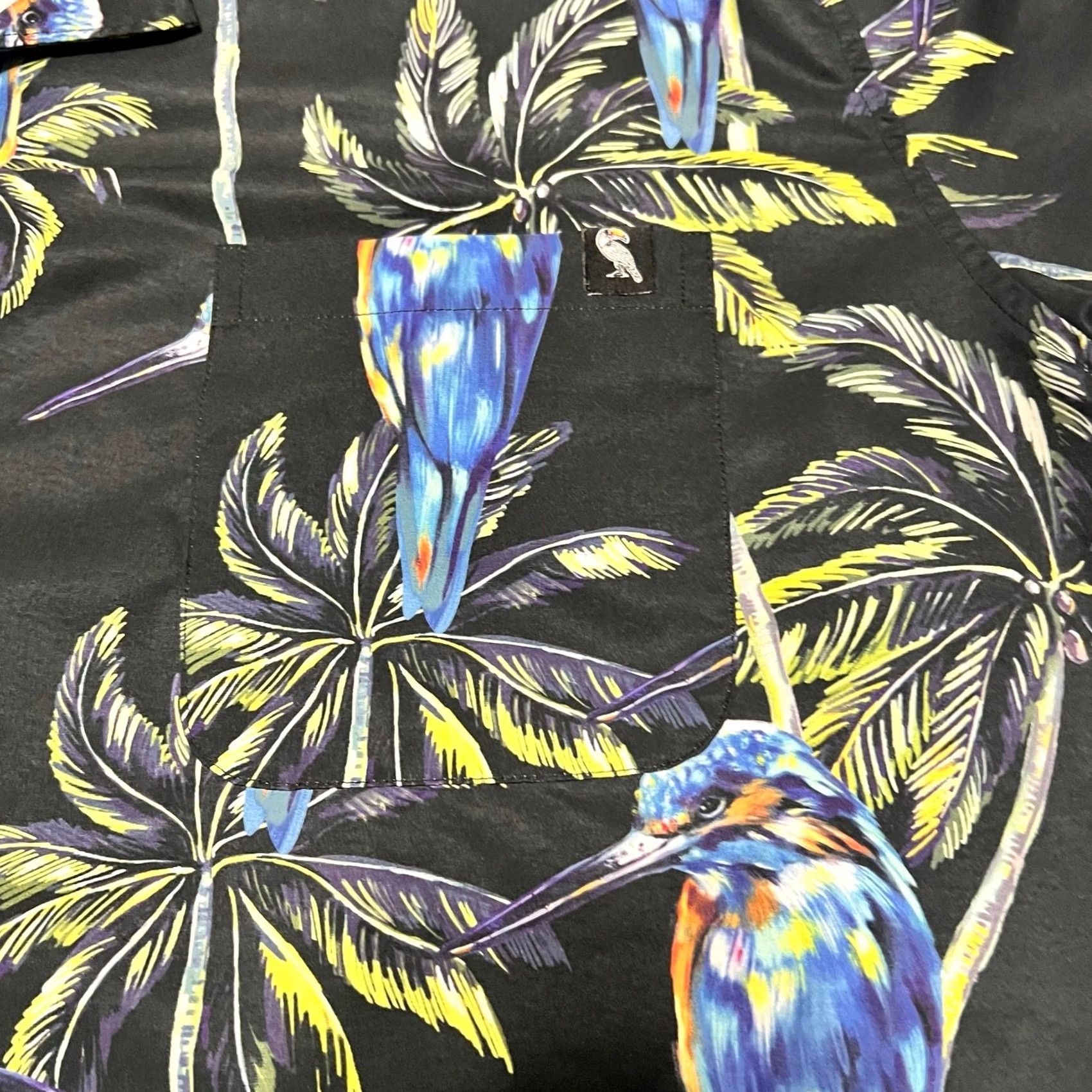 Twisted X Twisted Toucan Shirt Mens 3XL Hawaiian Floral Birds Button Short Sleeve Shirt Black 3XL Mens Big & Tall Size US XXL / EU 58 / 5 - 2 Thumbnail