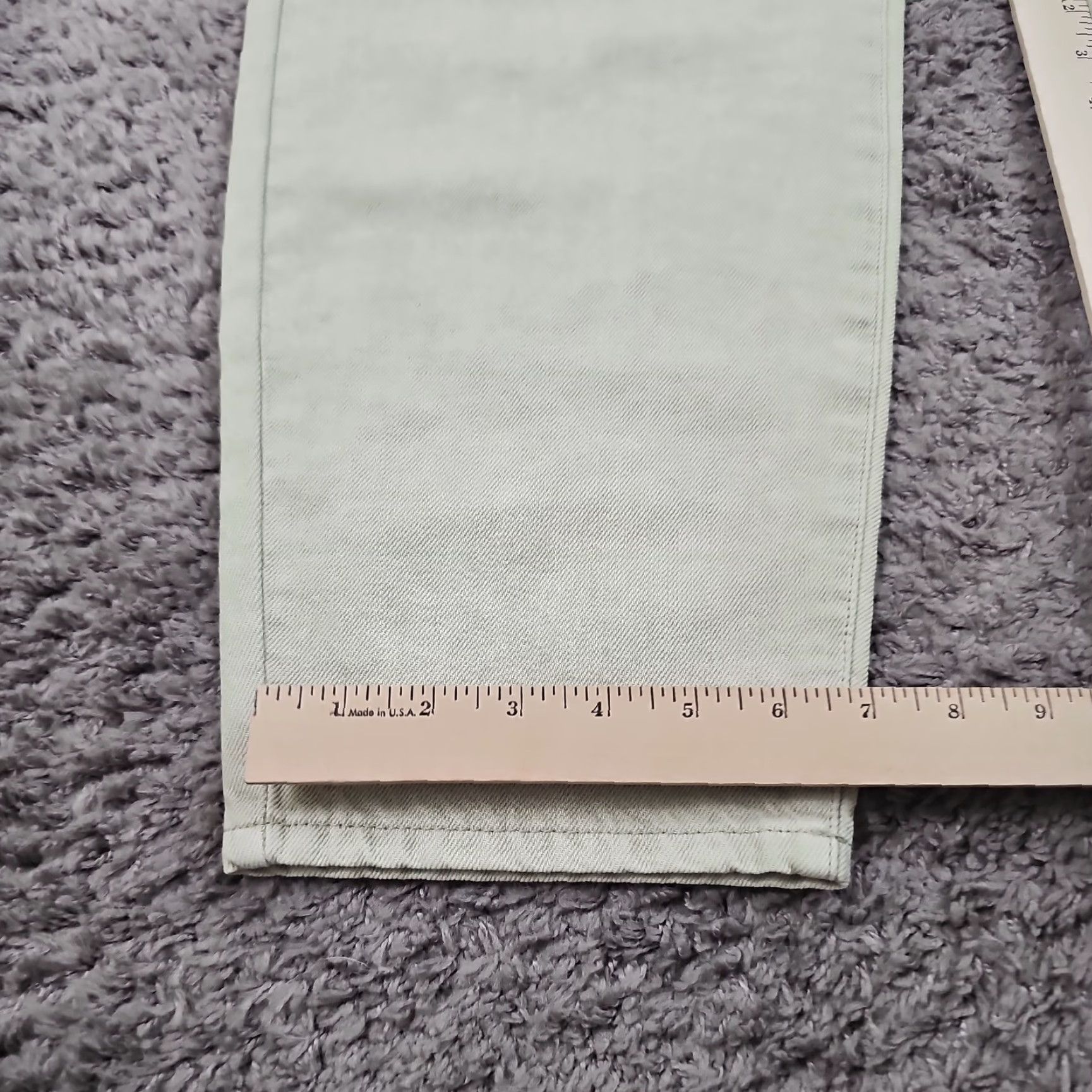 7 For All Mankind 7 For All Mankind Jeans Women Paperbag Style High Rise Elastic Waist Green 27 28x27 Denim Cotton 100% Inseam 27 in Regular Fit Size 27" / US 4 / IT 40 - 7 Thumbnail