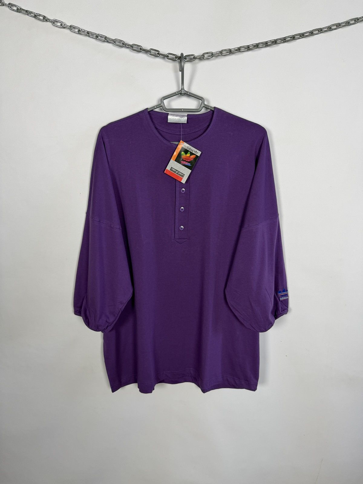 Adidas Adidas Henley Shirt 90s Style Oversized Trefoil Logo Size L Size US L / EU 52-54 / 3 - 1 Thumbnail
